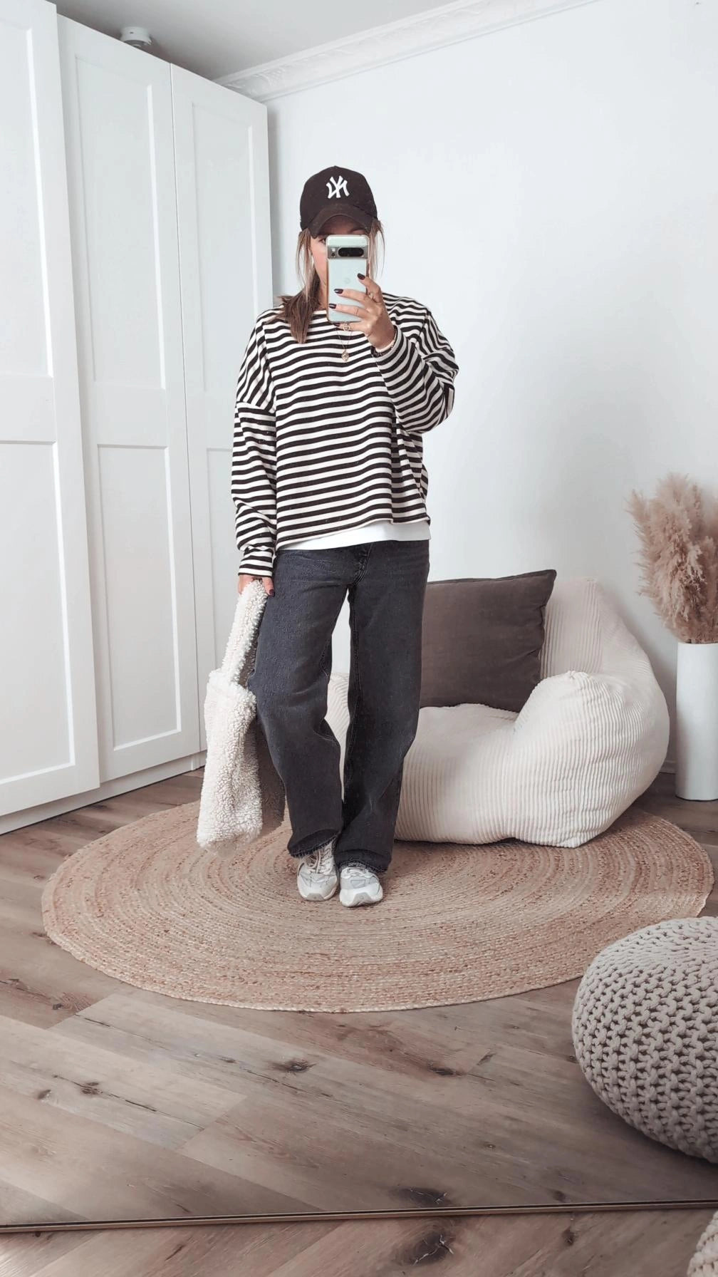 Pullover braun gestreift