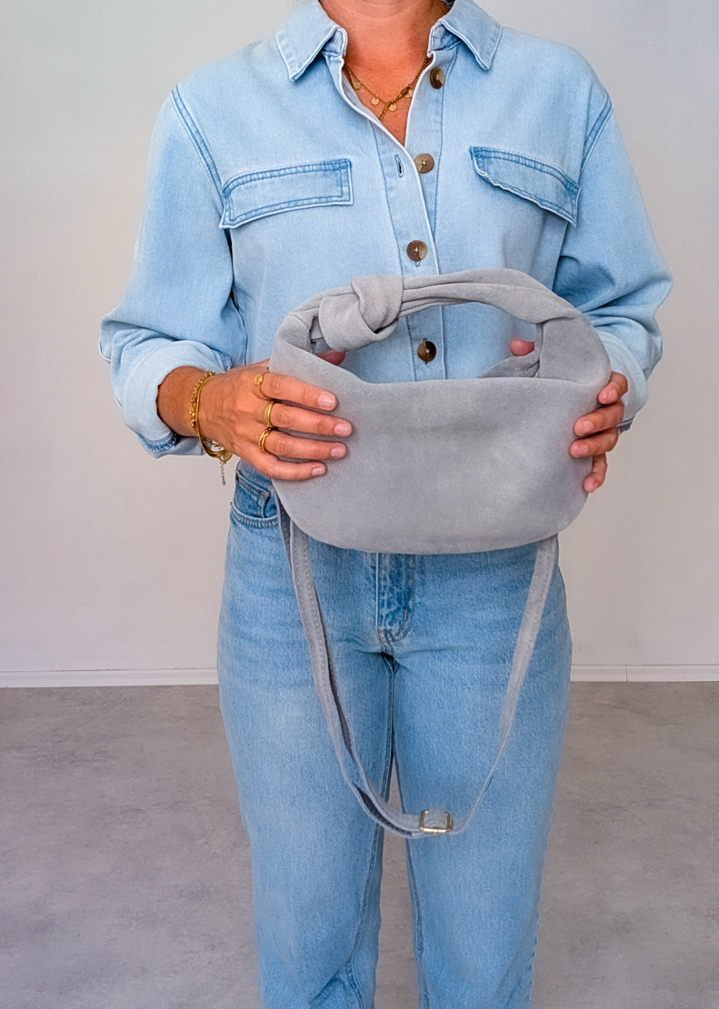 Kleine Handtasche hellblau