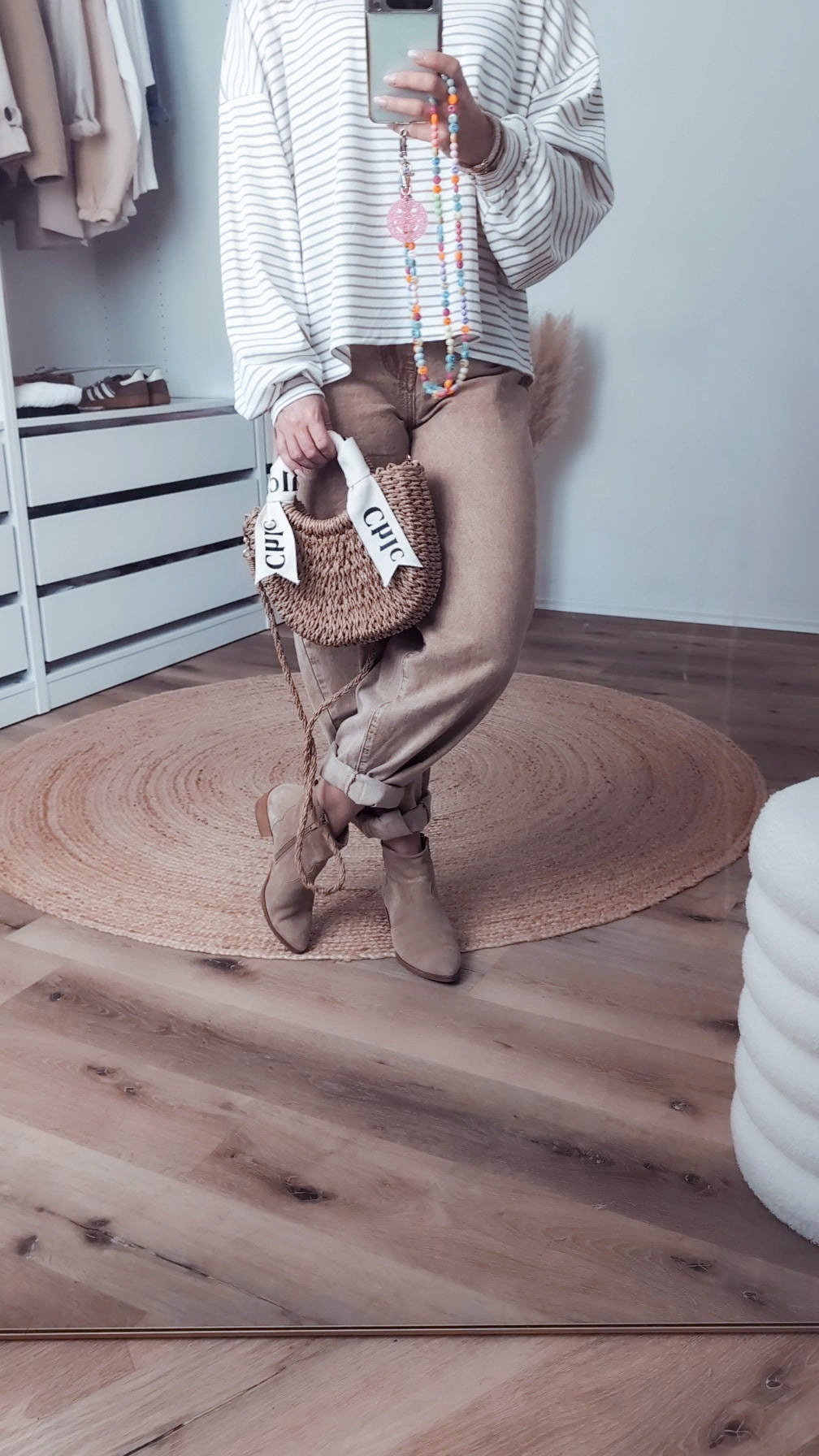 Barrel Jeans beige