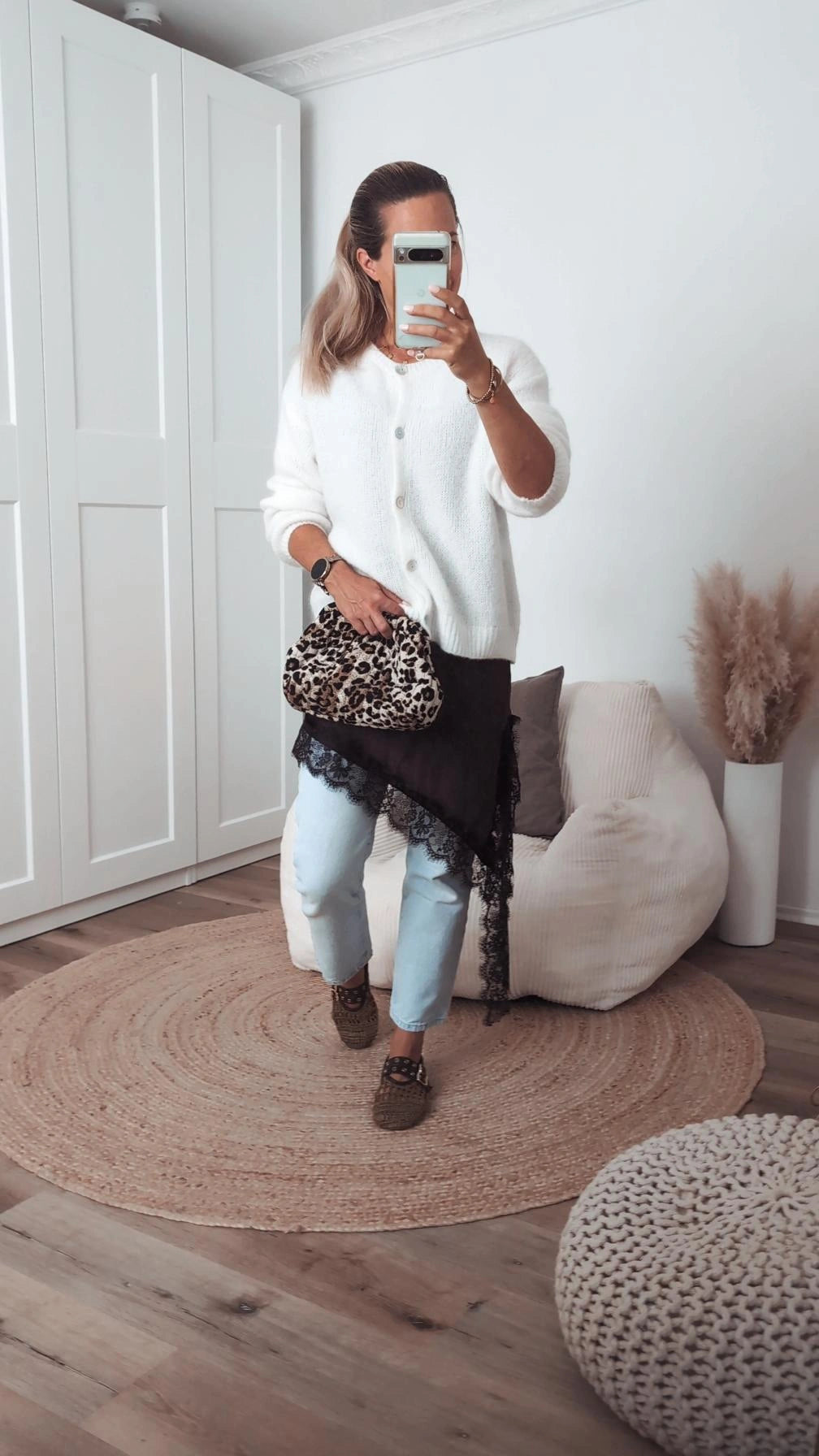 Strickjacke cremeweiß