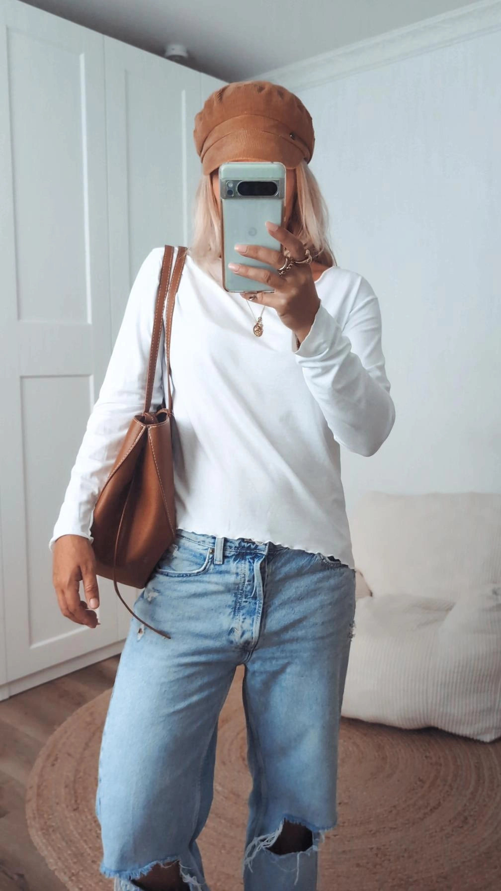 Langarmshirt mit Wellenrand