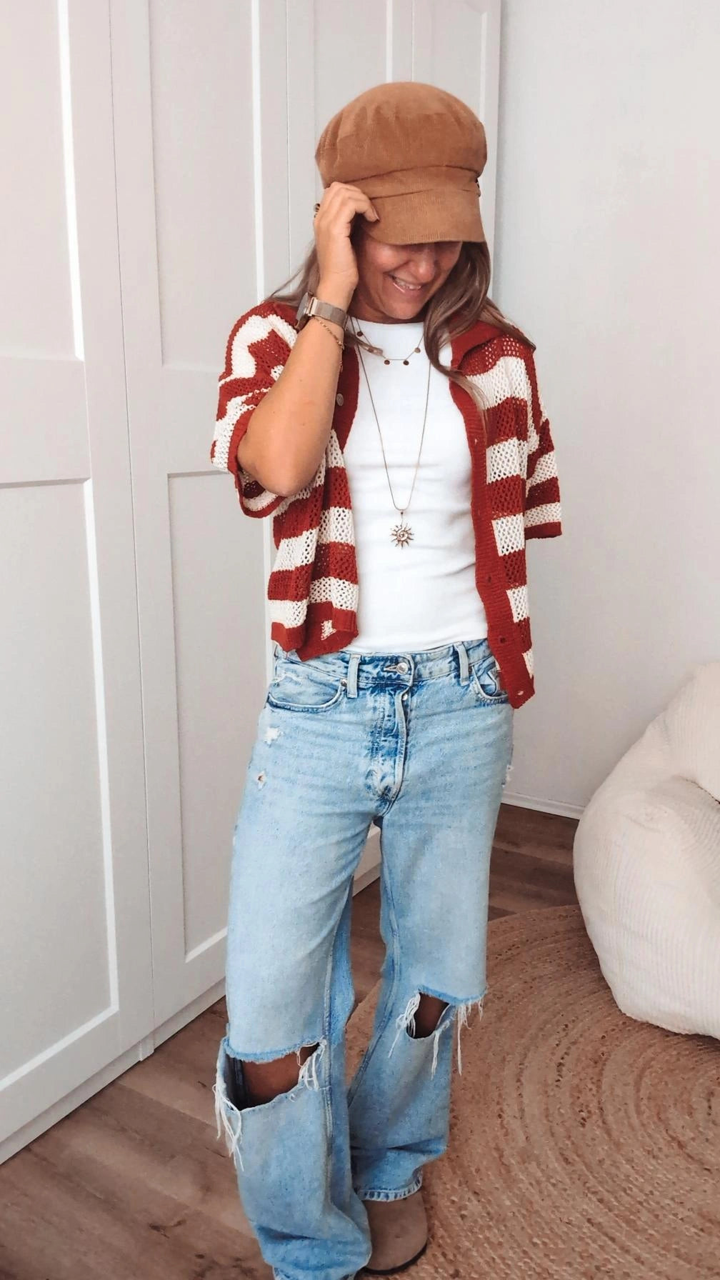 Strickjacke kurzarm