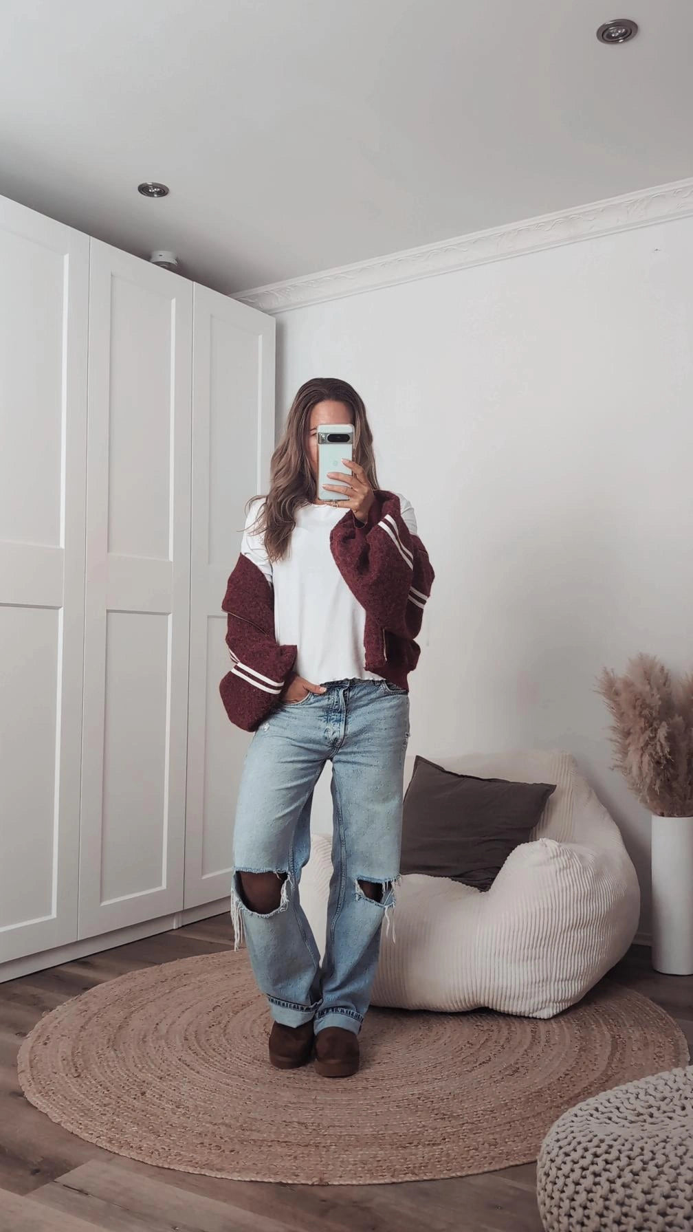 Jacke bordeaux rot