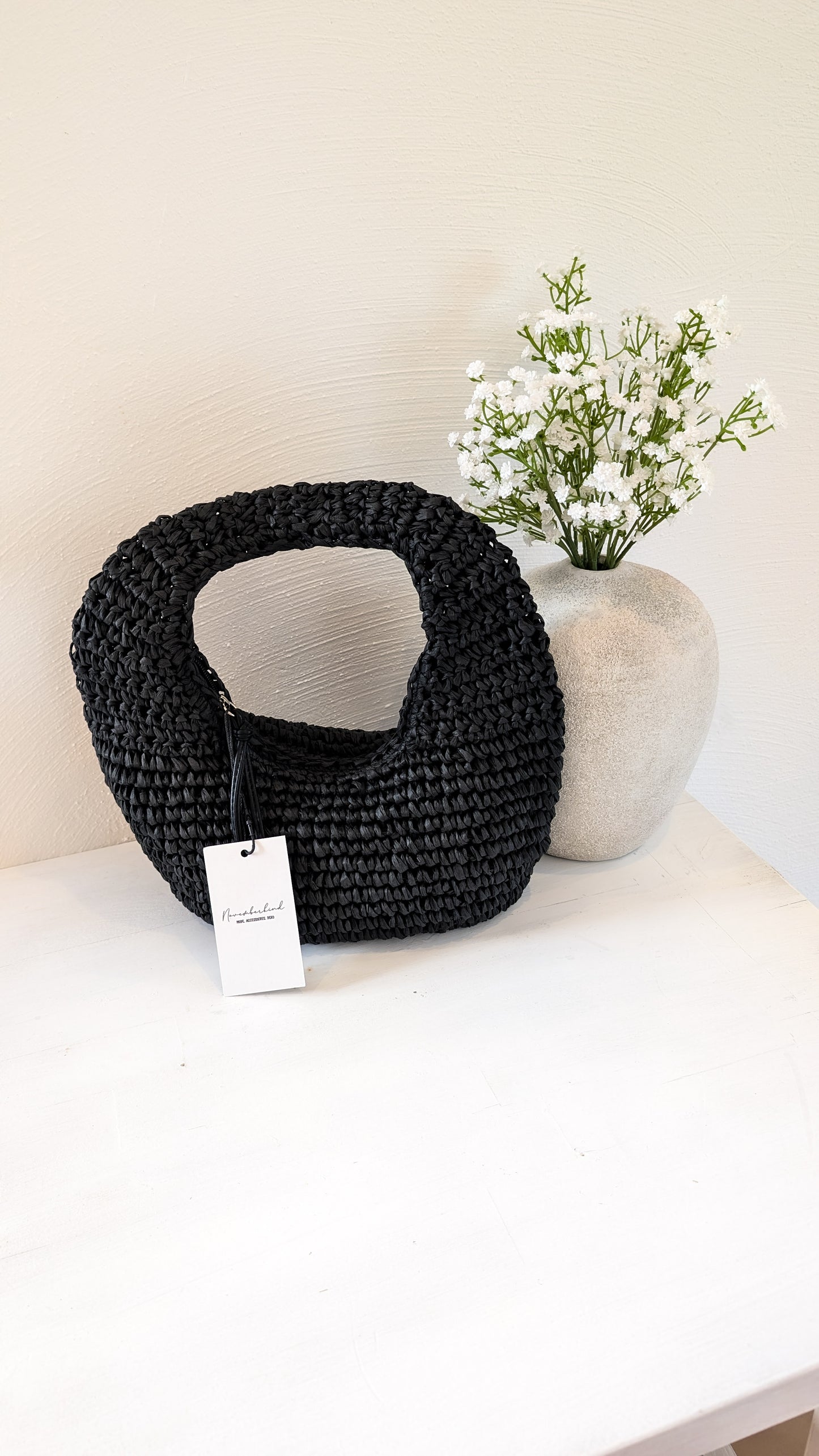 Tasche natur schwarz