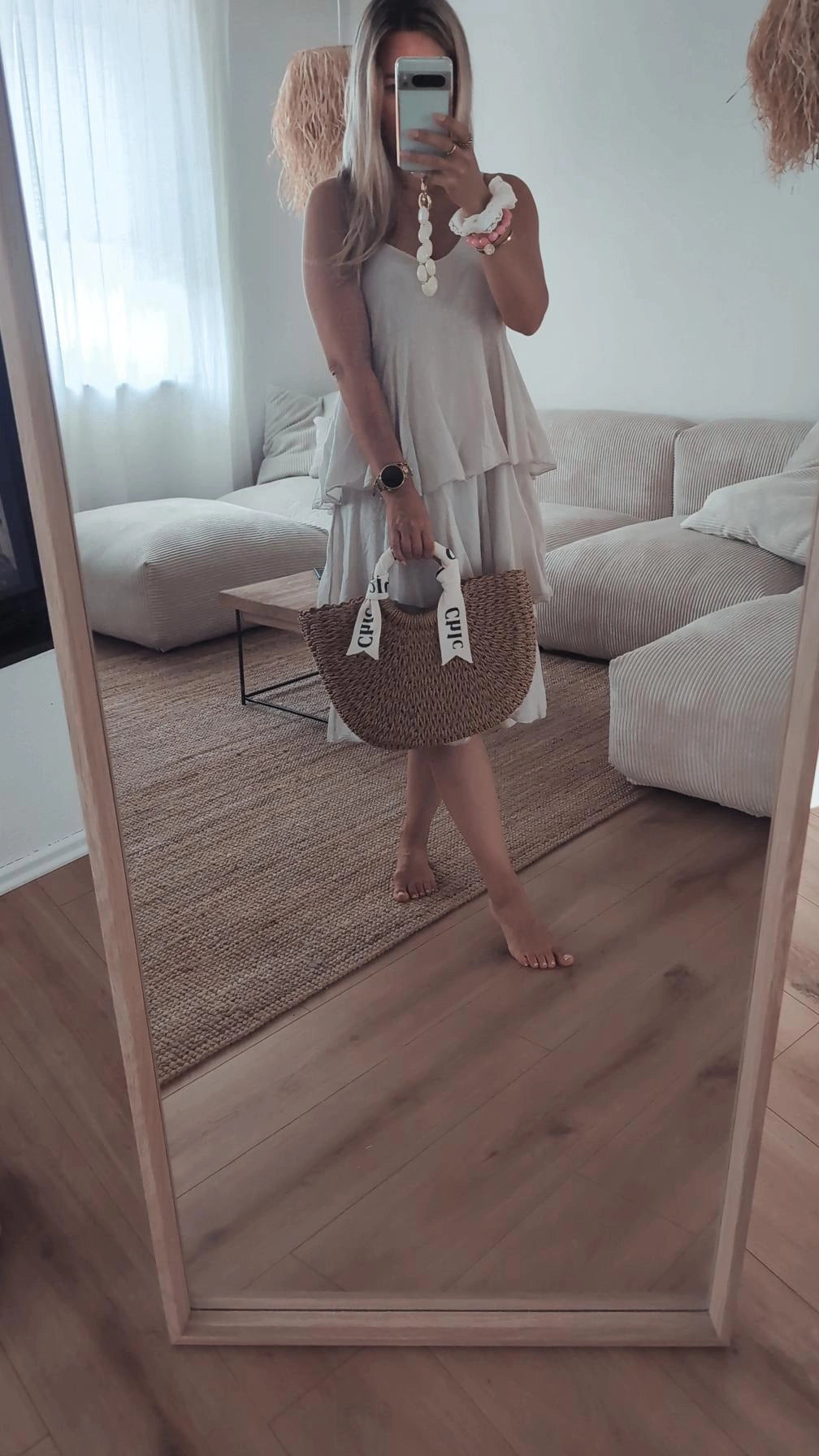 Kleid hellbeige