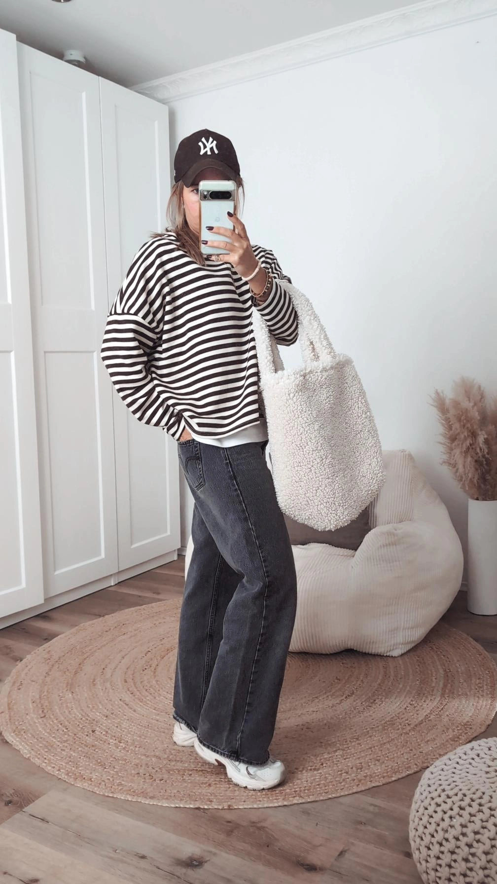 Pullover braun gestreift