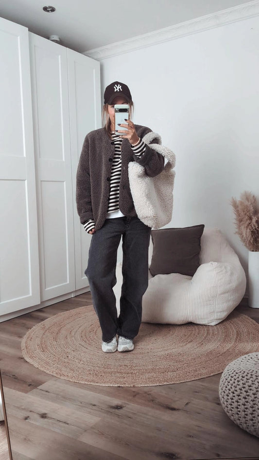 Teddy Jacke taupe