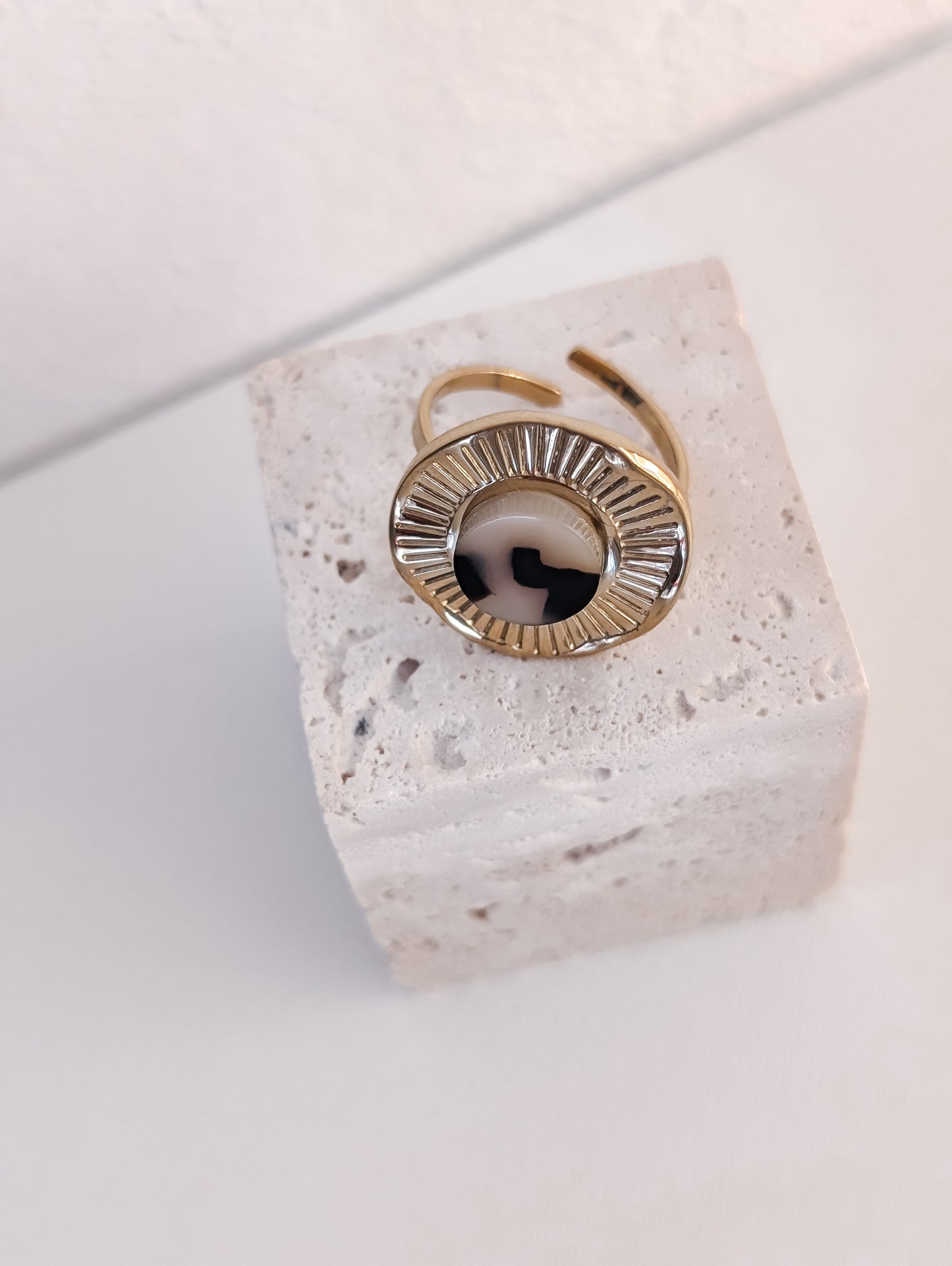 goldener Edelstahlring