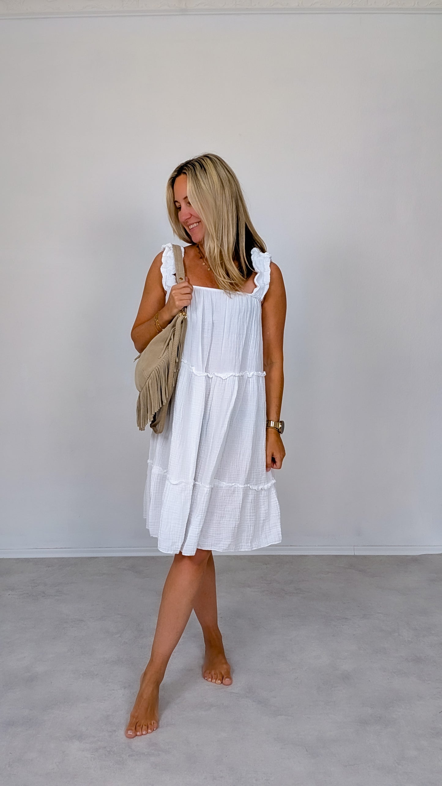 Musselinkleid weiß