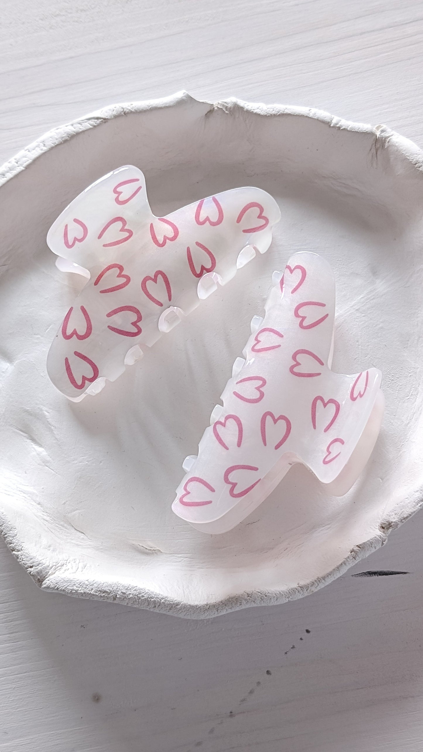 Haarspange rosa Herzen