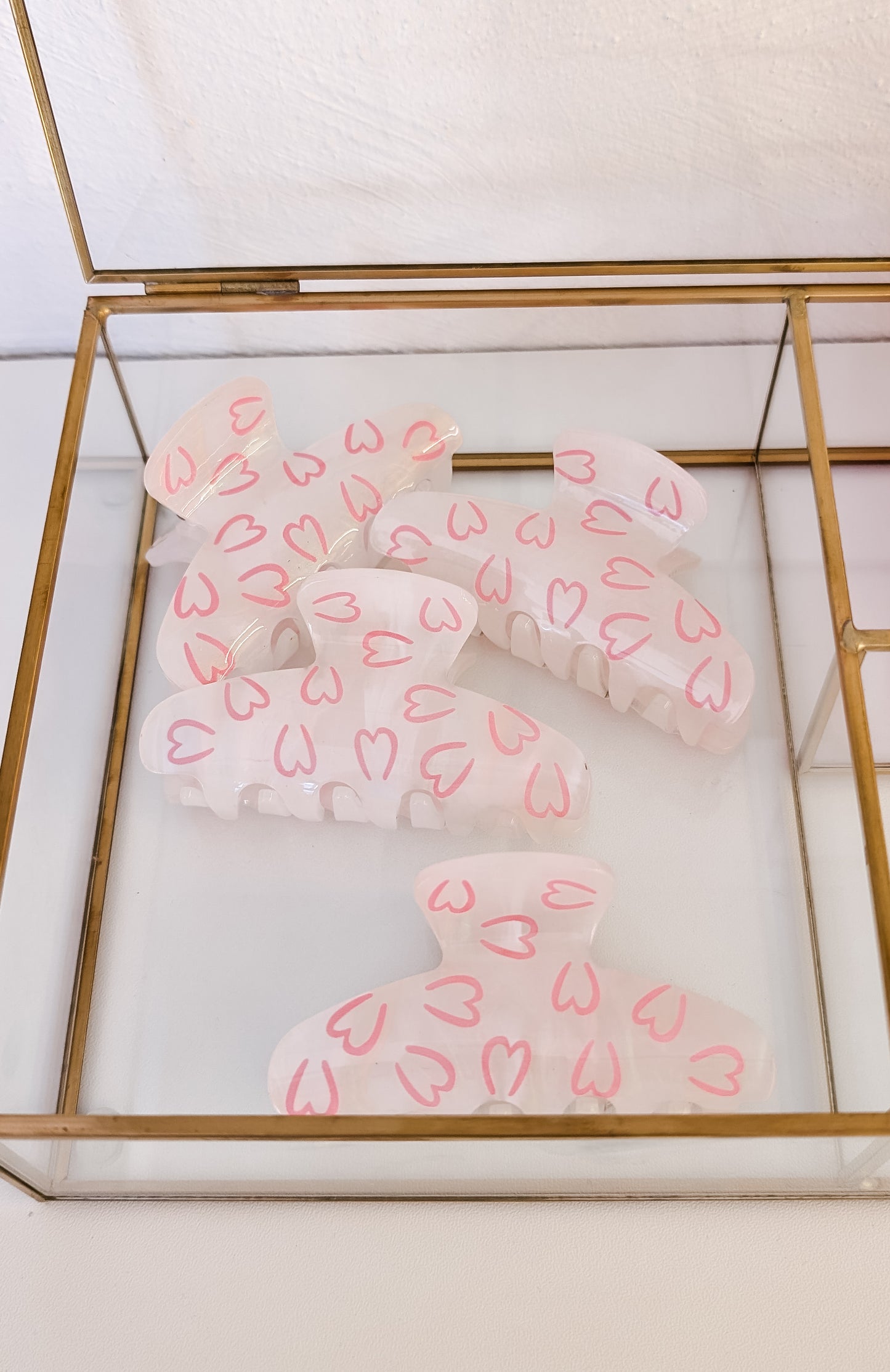 Haarspange rosa Herzen