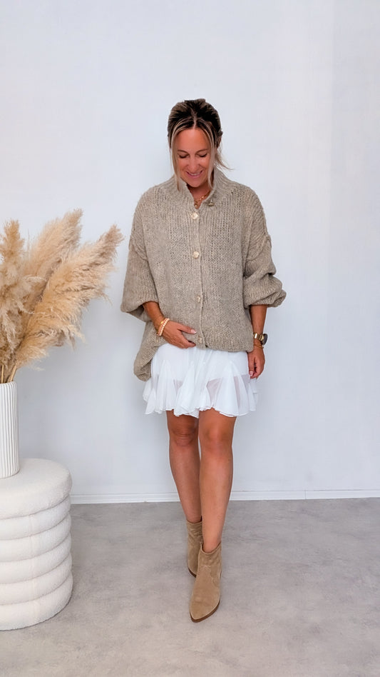 Cardigan beige goldene Knöpfe