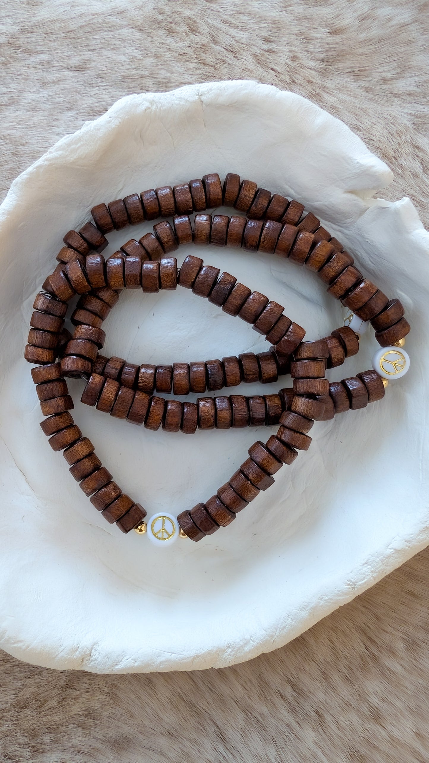 Armband braun Peace