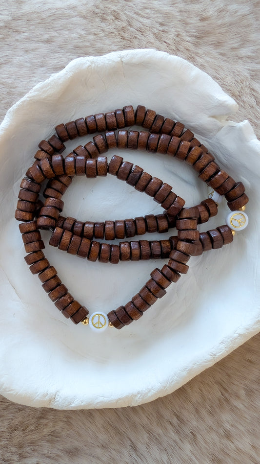 Armband braun Peace