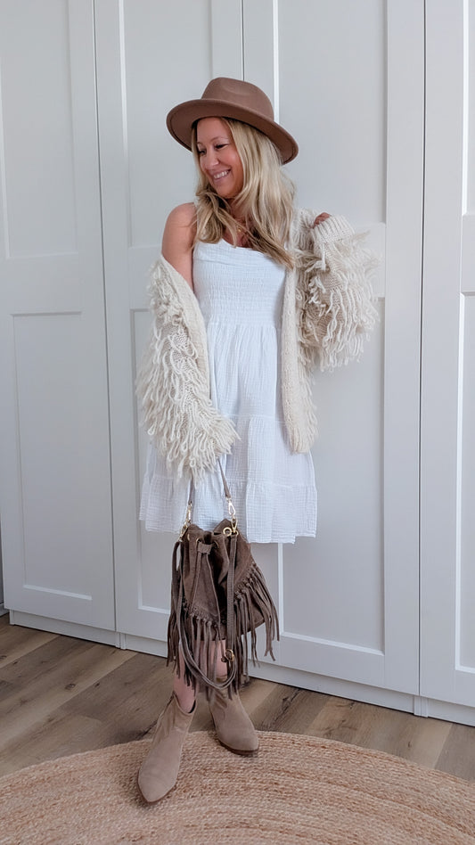 Musselin Kleid weiss