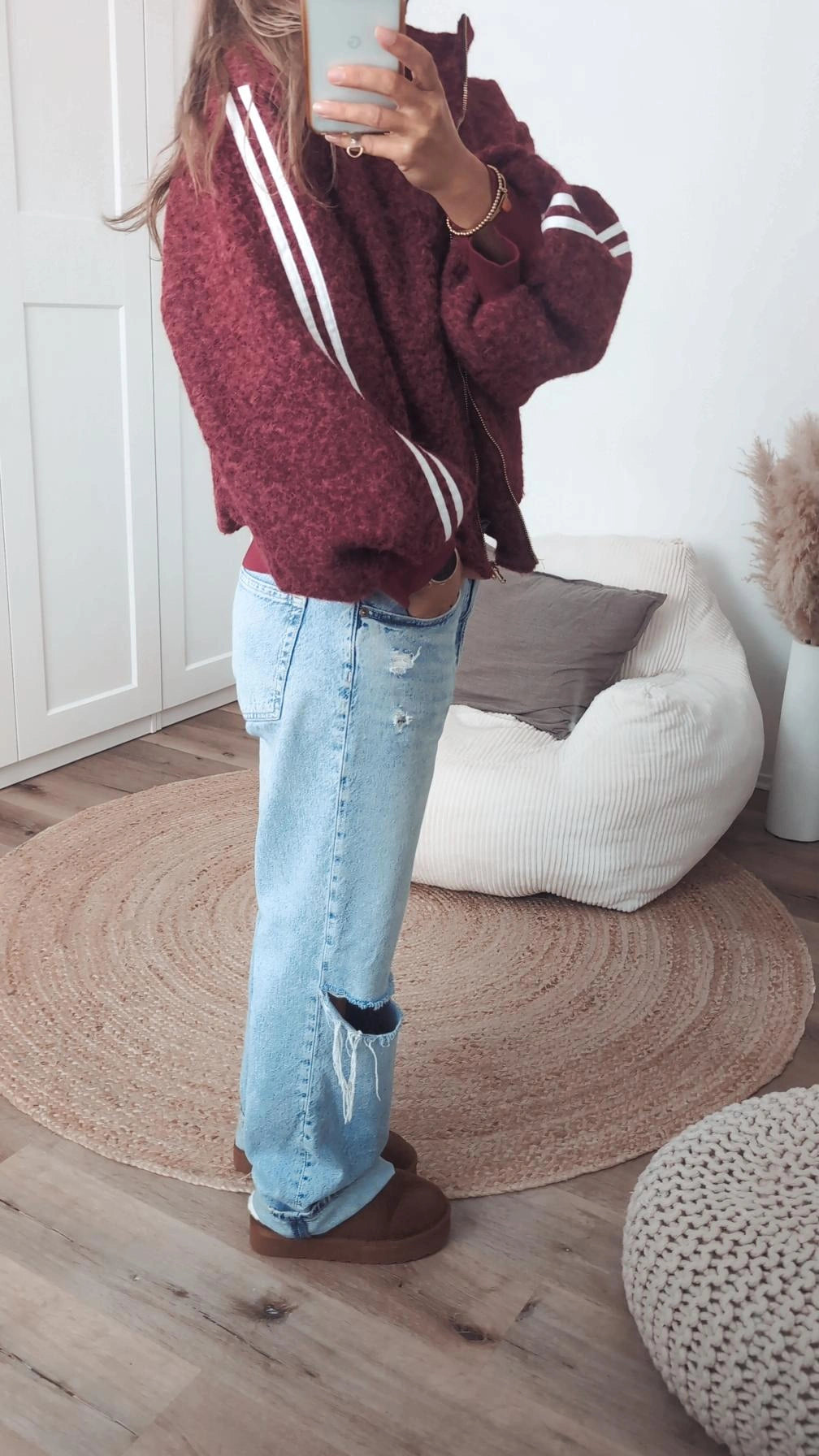 Jacke bordeaux rot