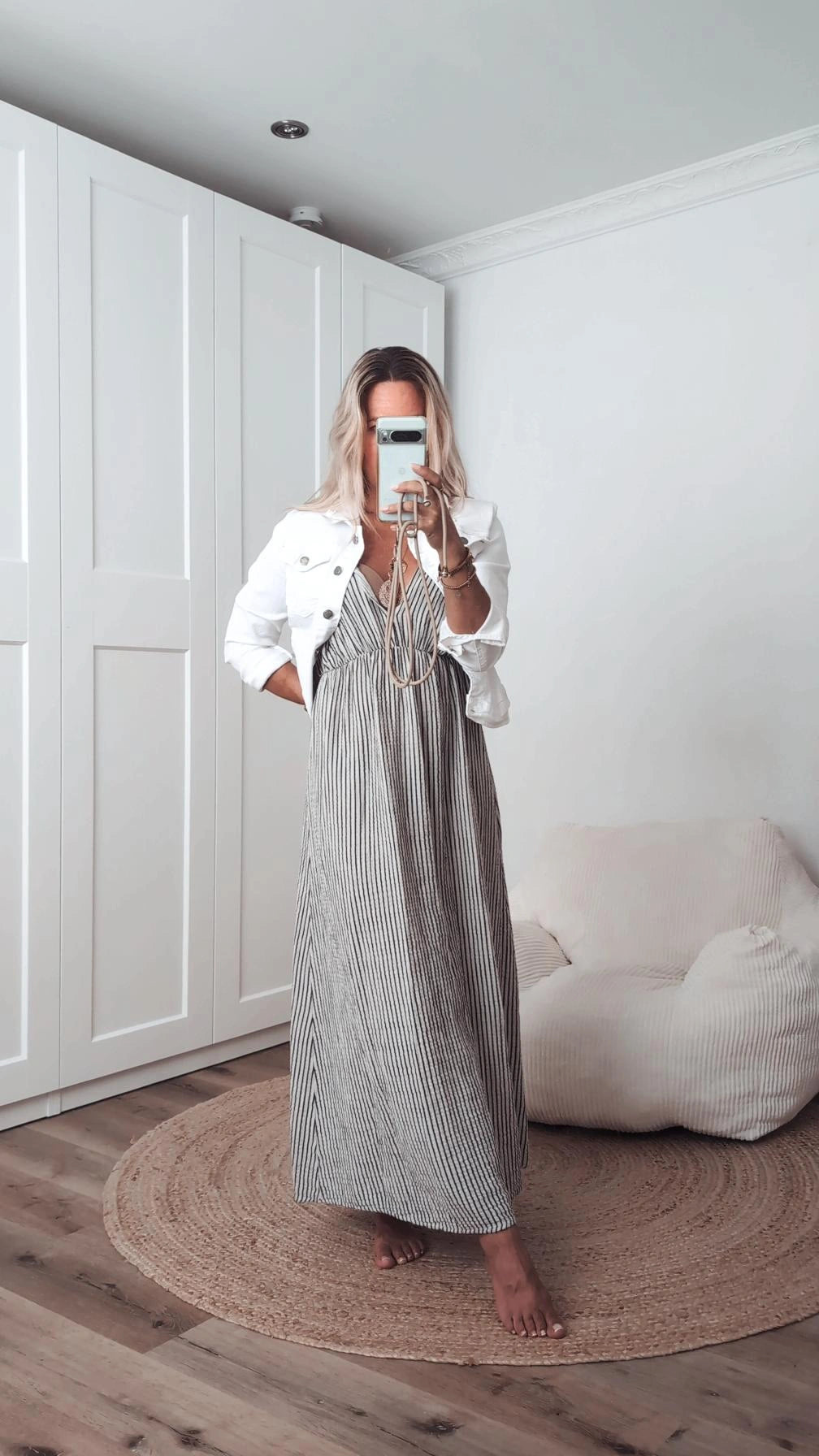 Maxi Kleid gestreift