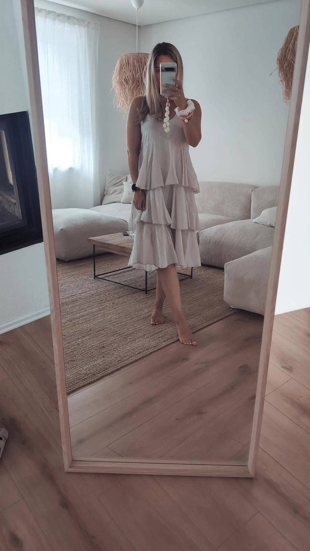 Kleid hellbeige