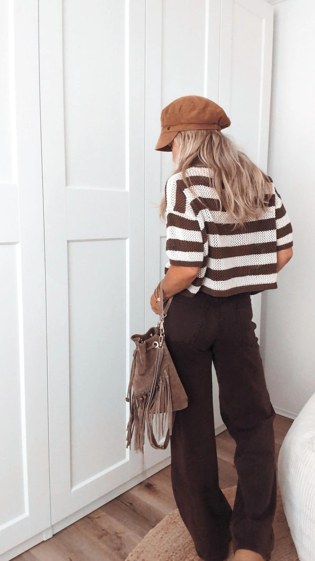 Wilde Leg Jeans braun