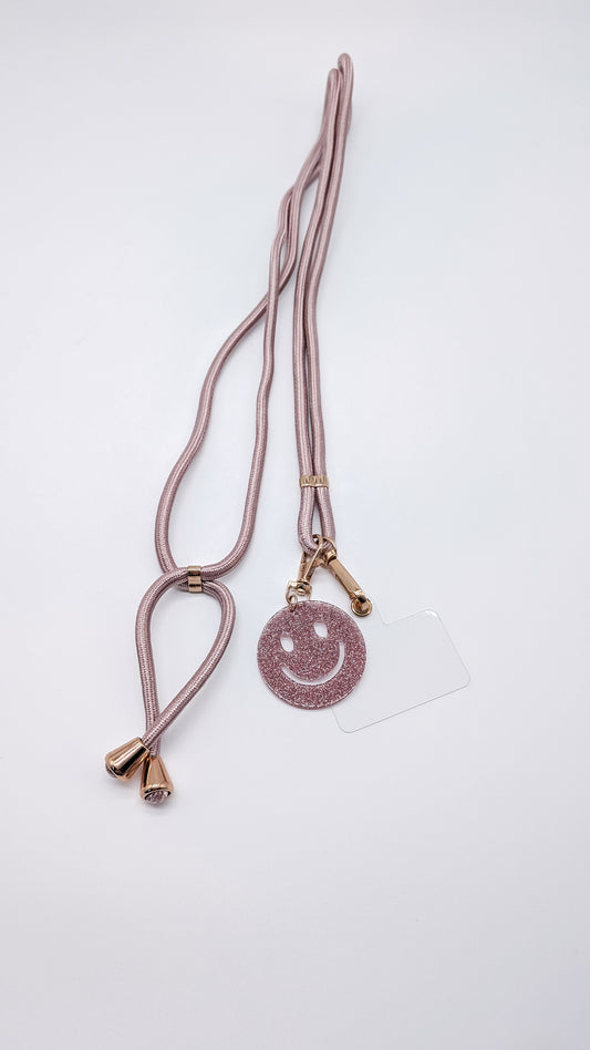 Handykette Smiley rosa