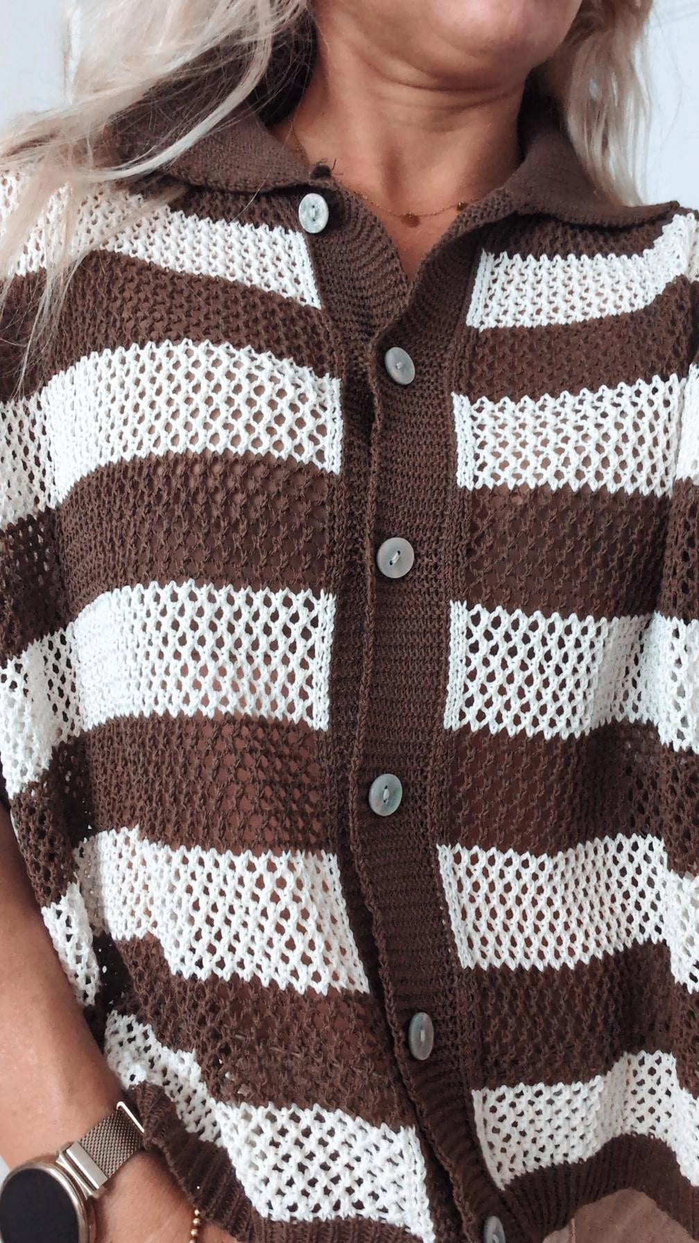 Strickjacke kurzarm