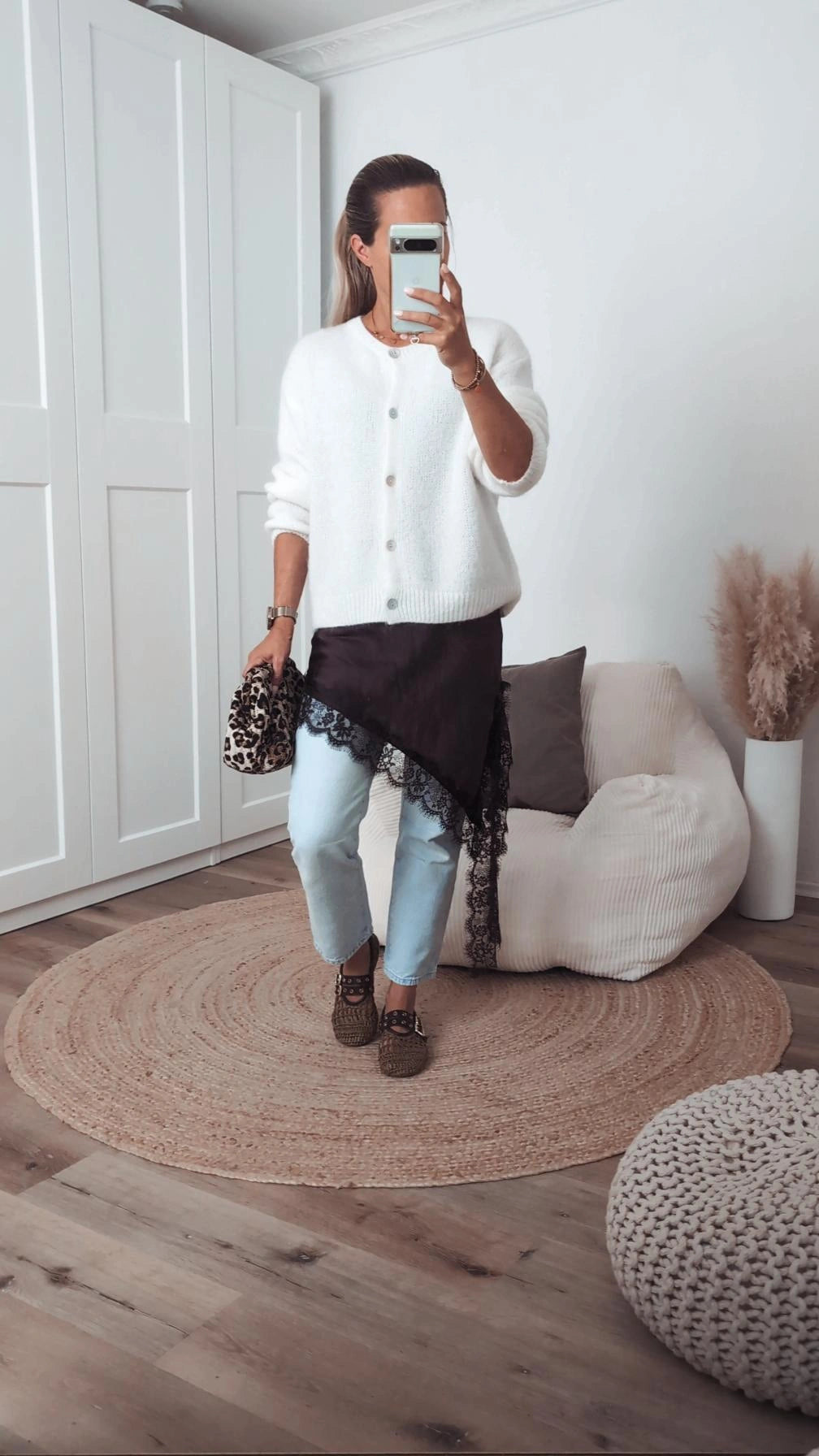 Strickjacke cremeweiß