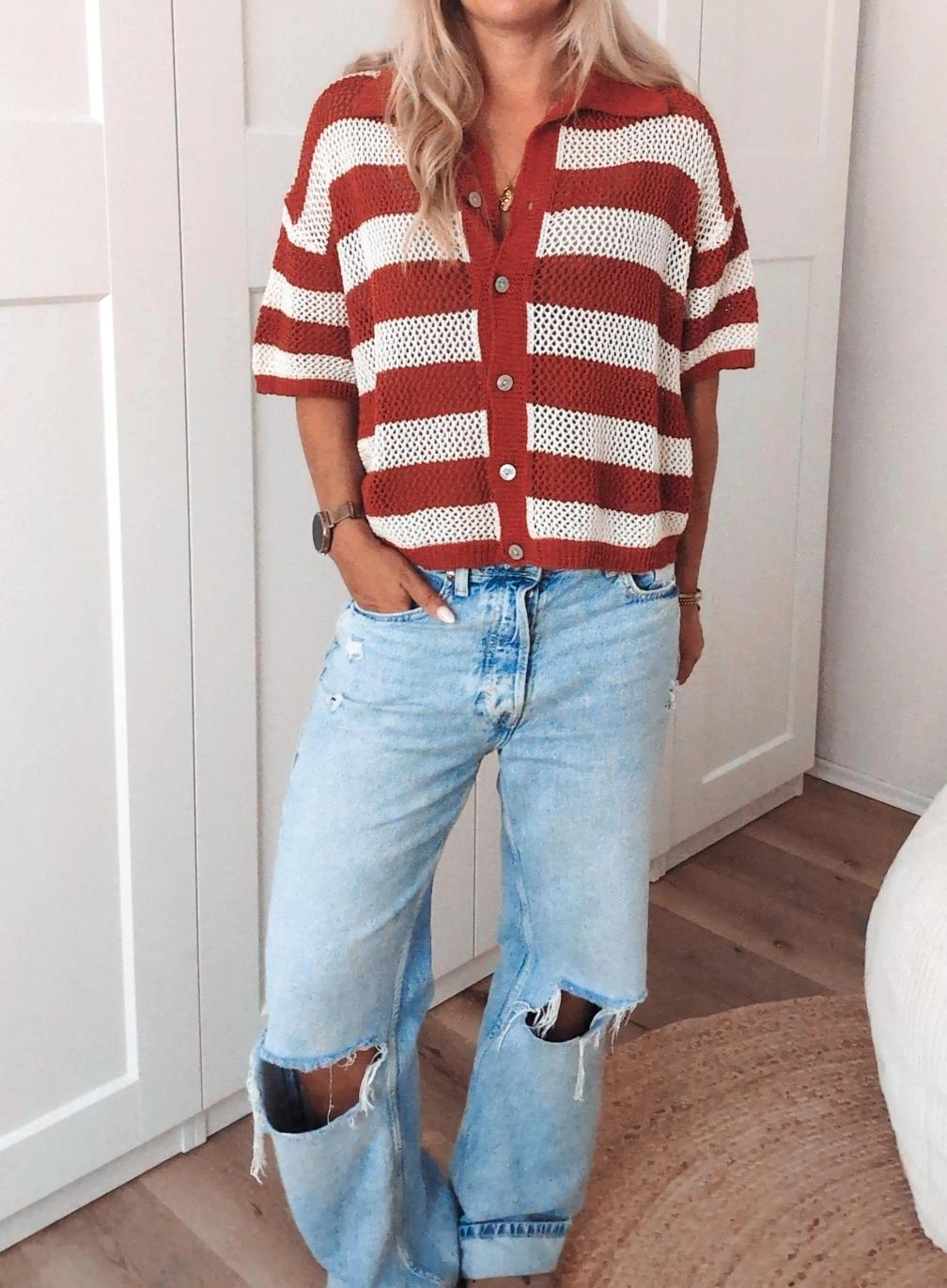 Strickjacke kurzarm