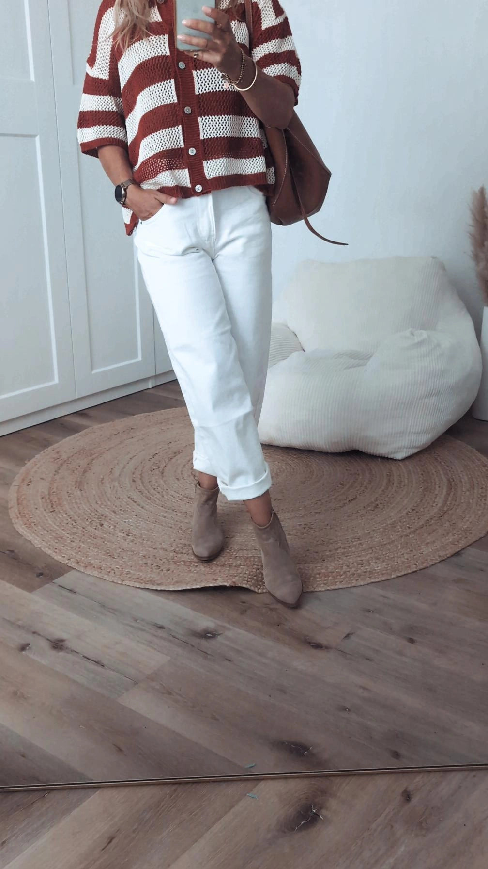 Strickjacke kurzarm