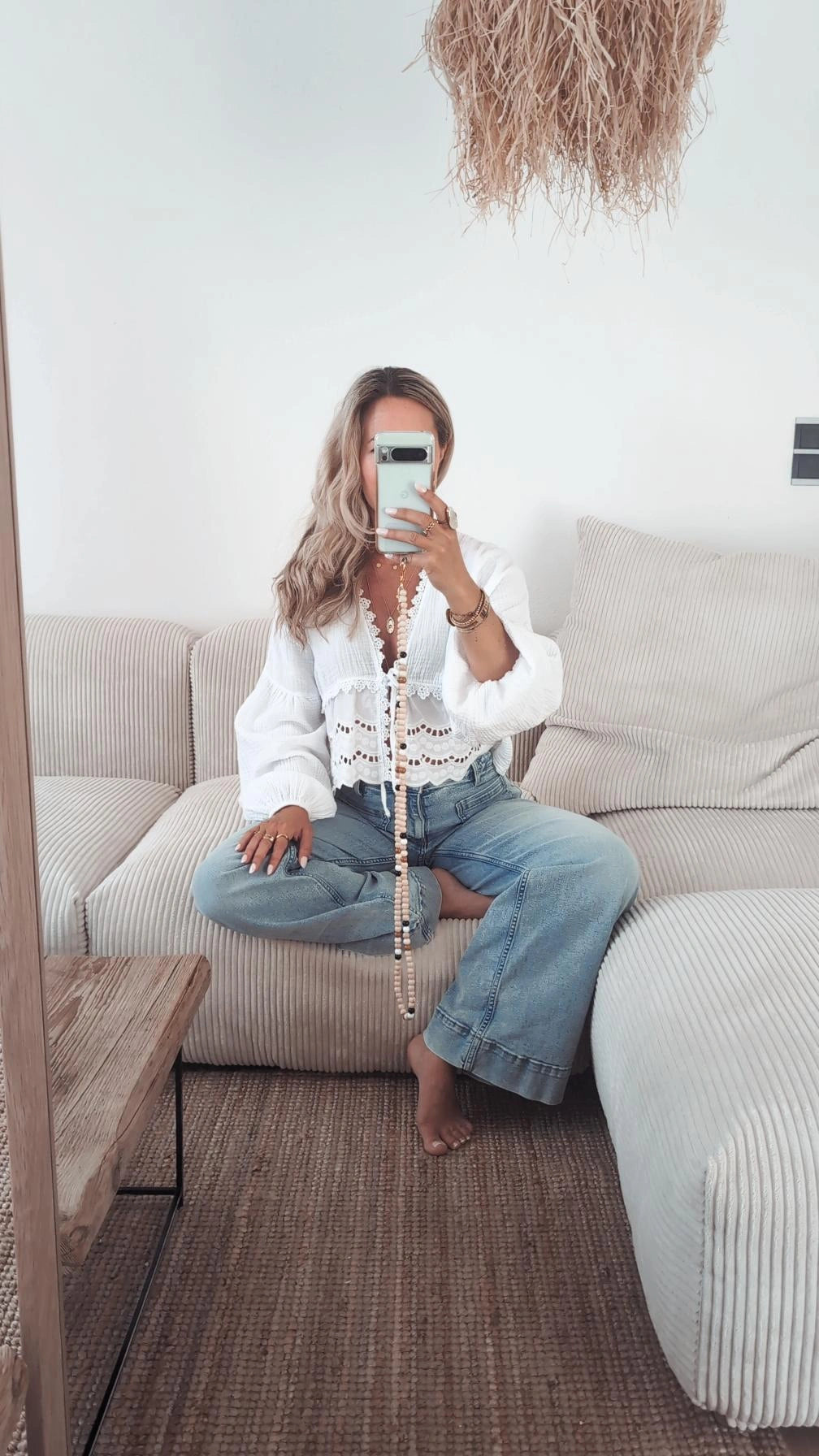 Musselin Bluse weiss