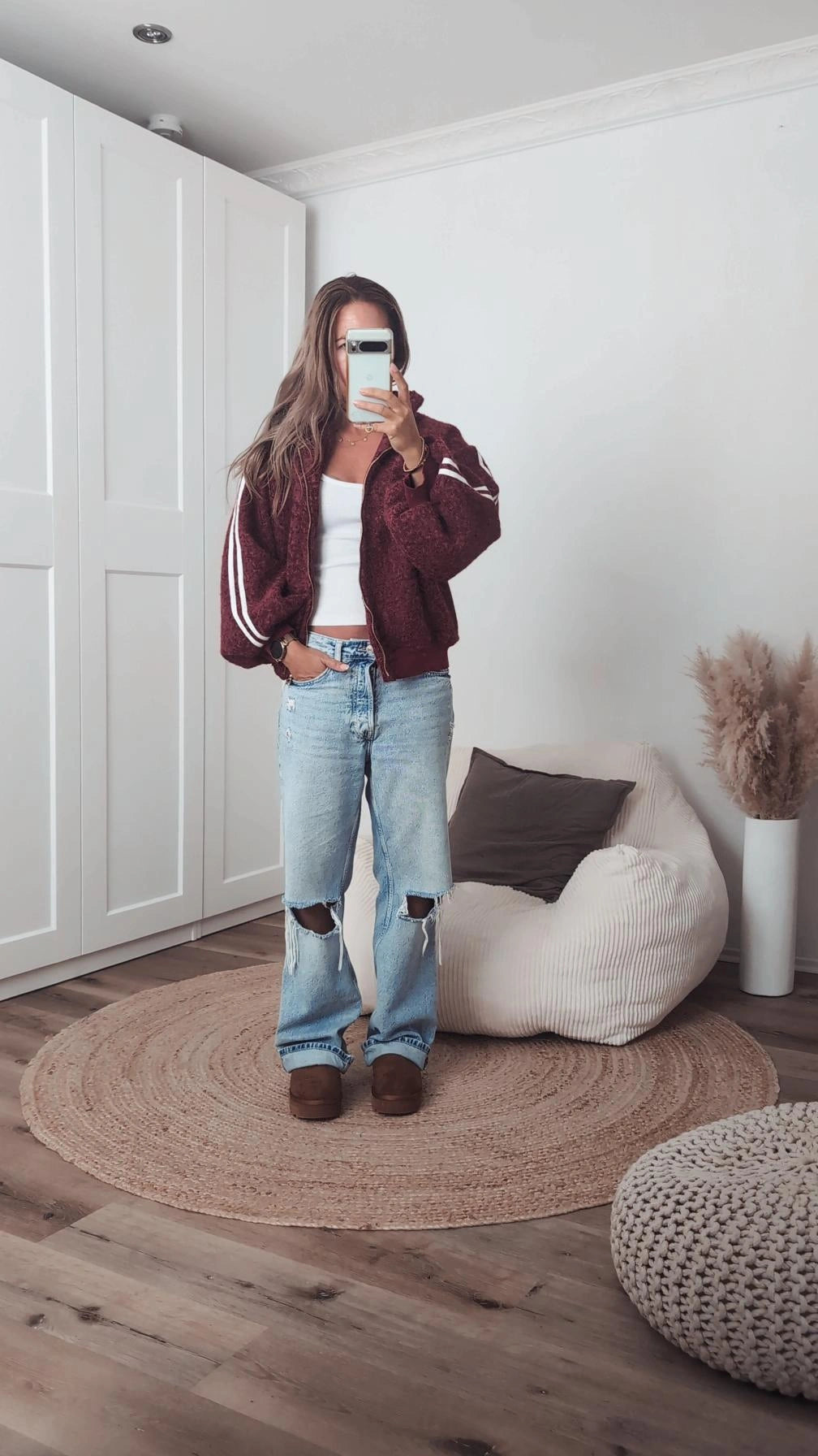 Jacke bordeaux rot