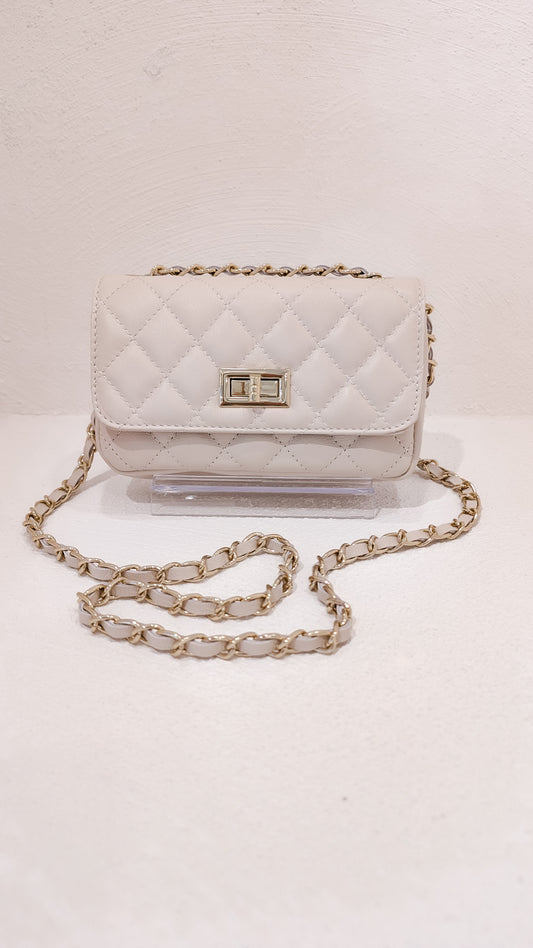 Ledertasche beige
