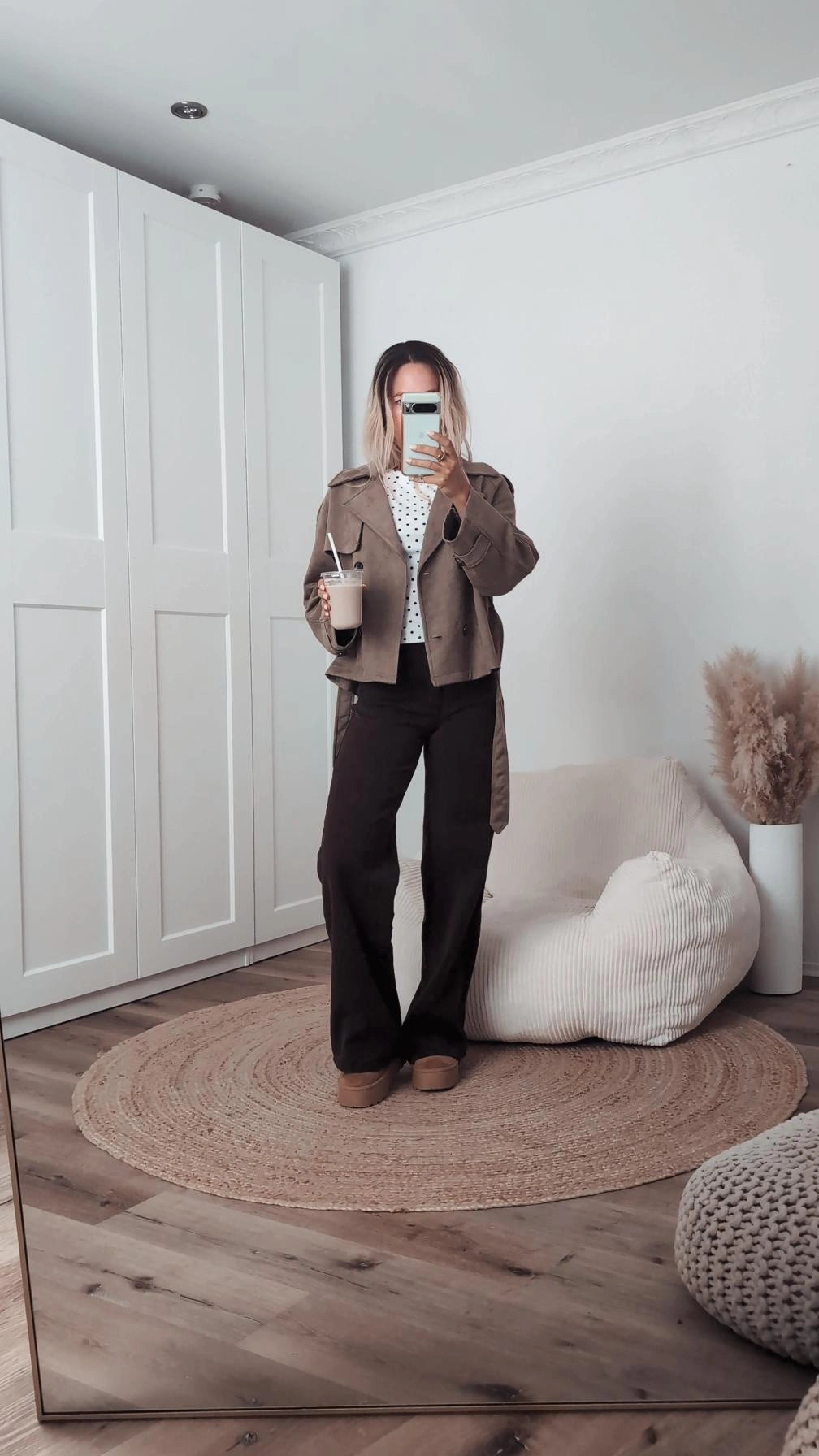 Wilde Leg Jeans braun