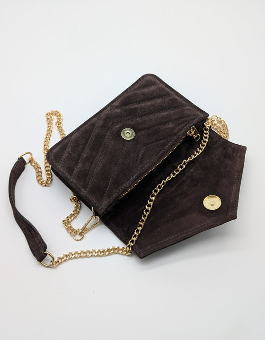 Kleine Ledertasche braun