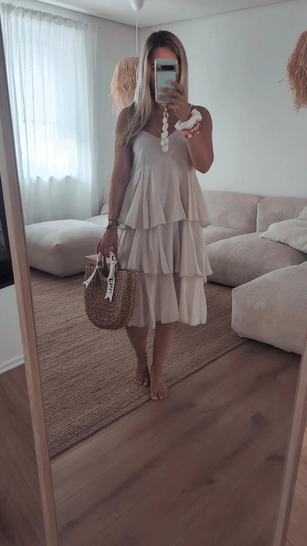 Kleid hellbeige
