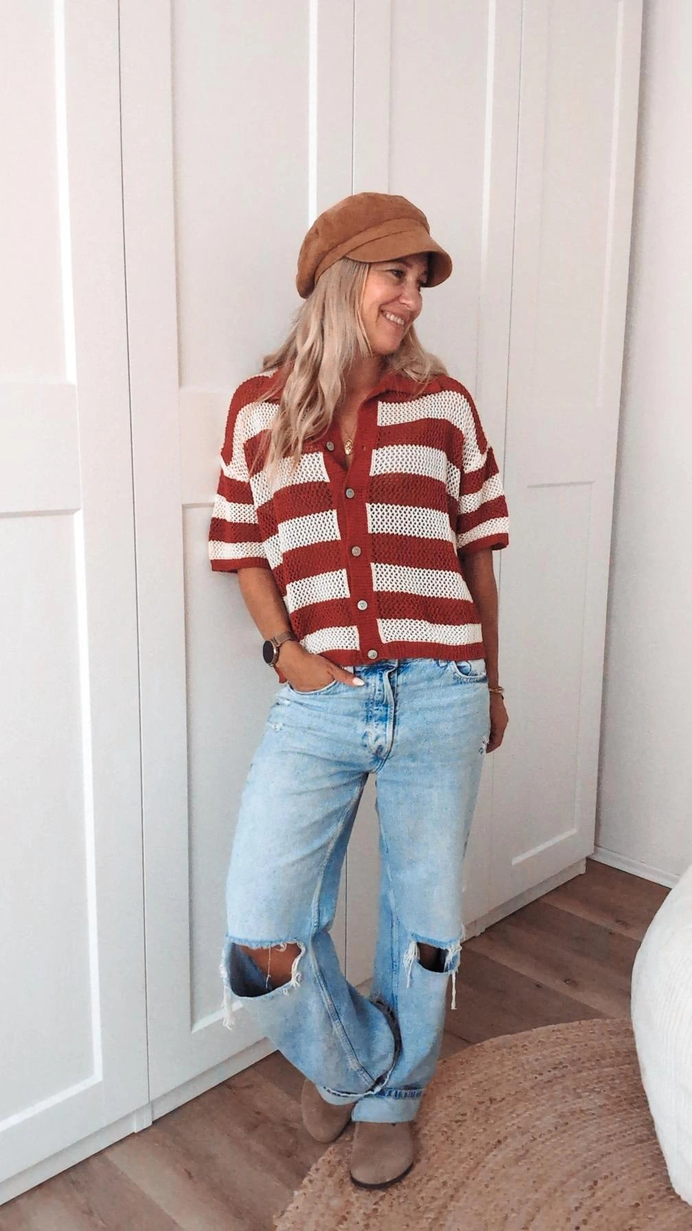 Strickjacke kurzarm