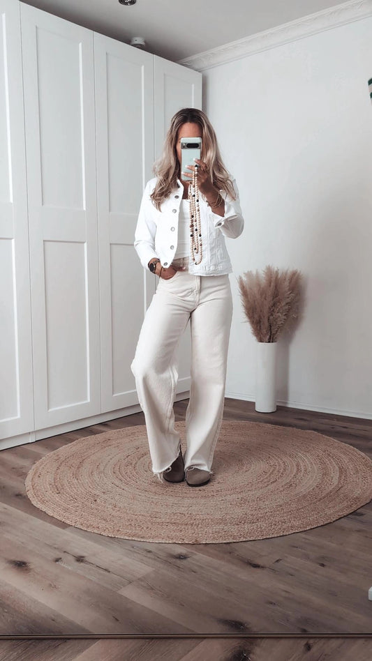 Jeansjacke weiss
