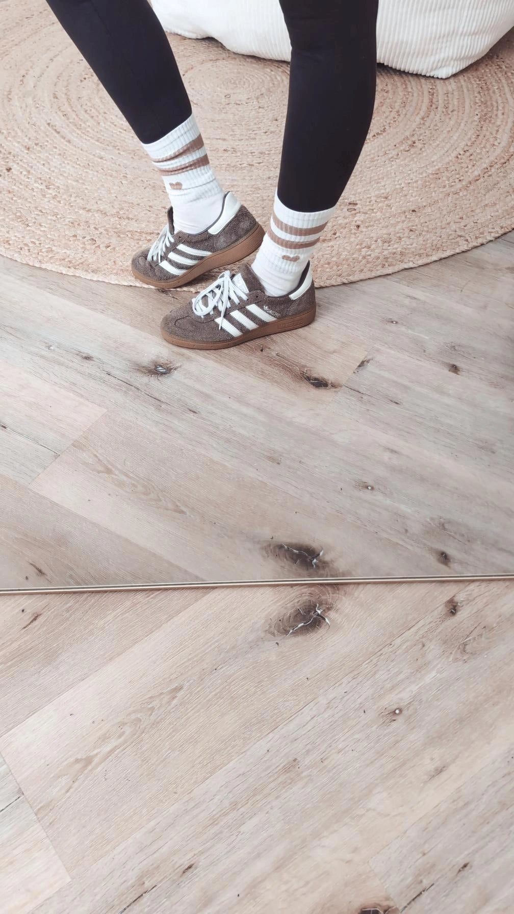 Socken creme beige