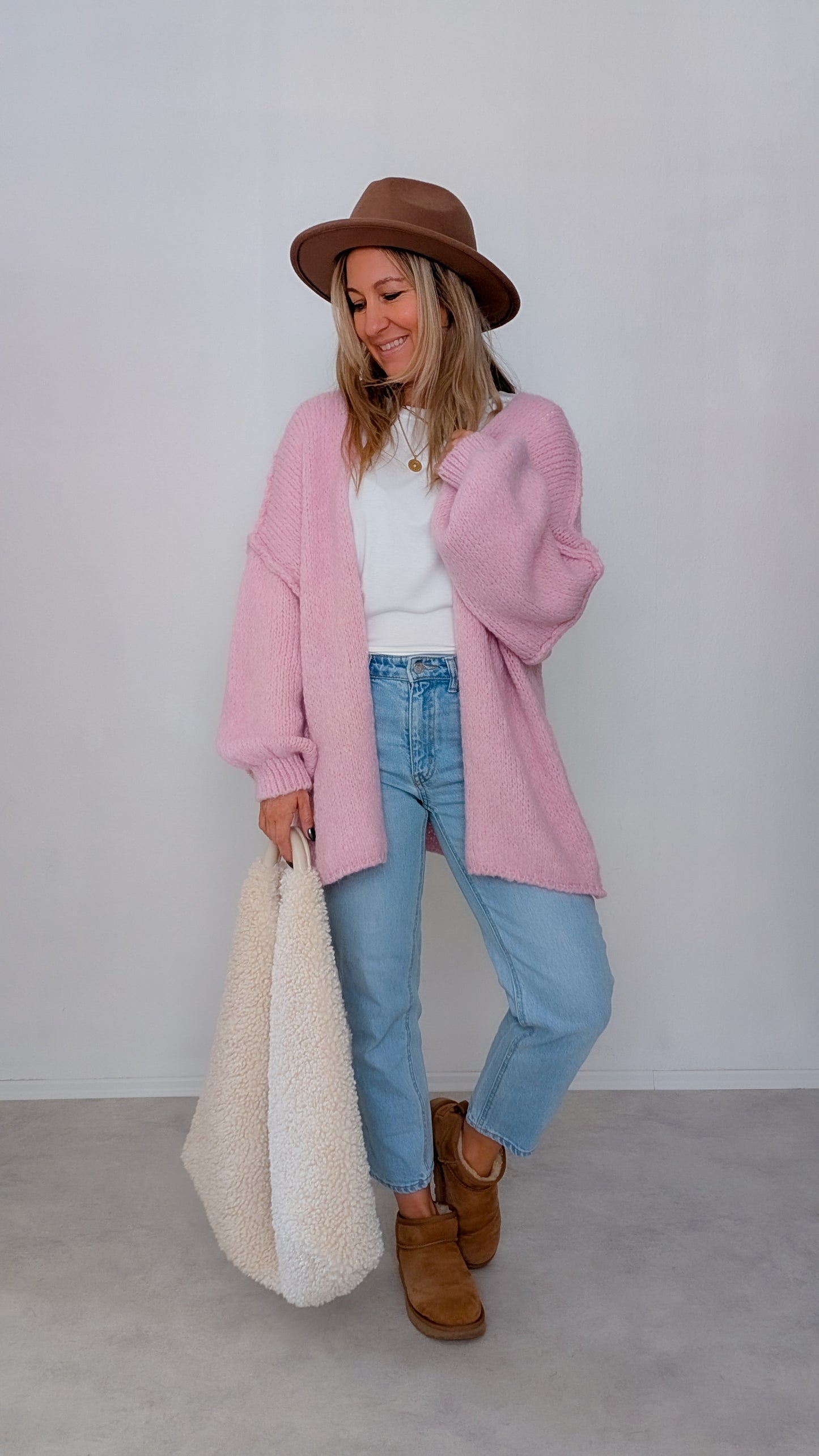 Cardigan rosa
