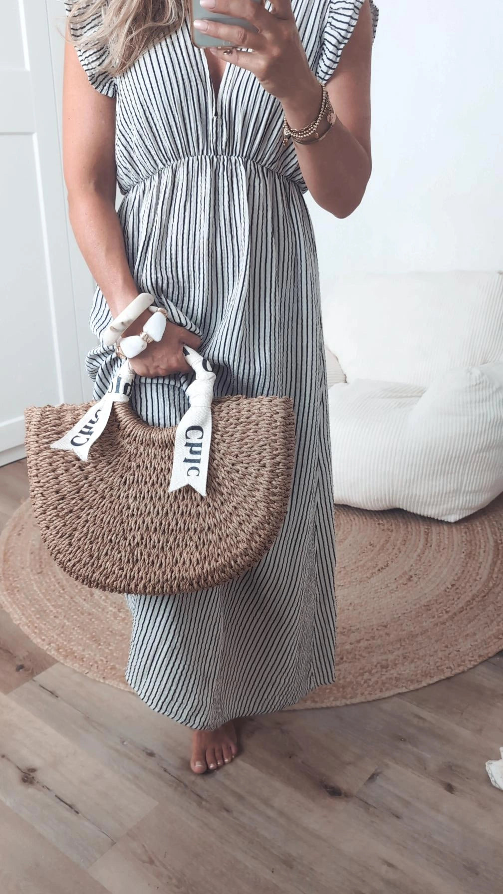 Maxi Kleid gestreift
