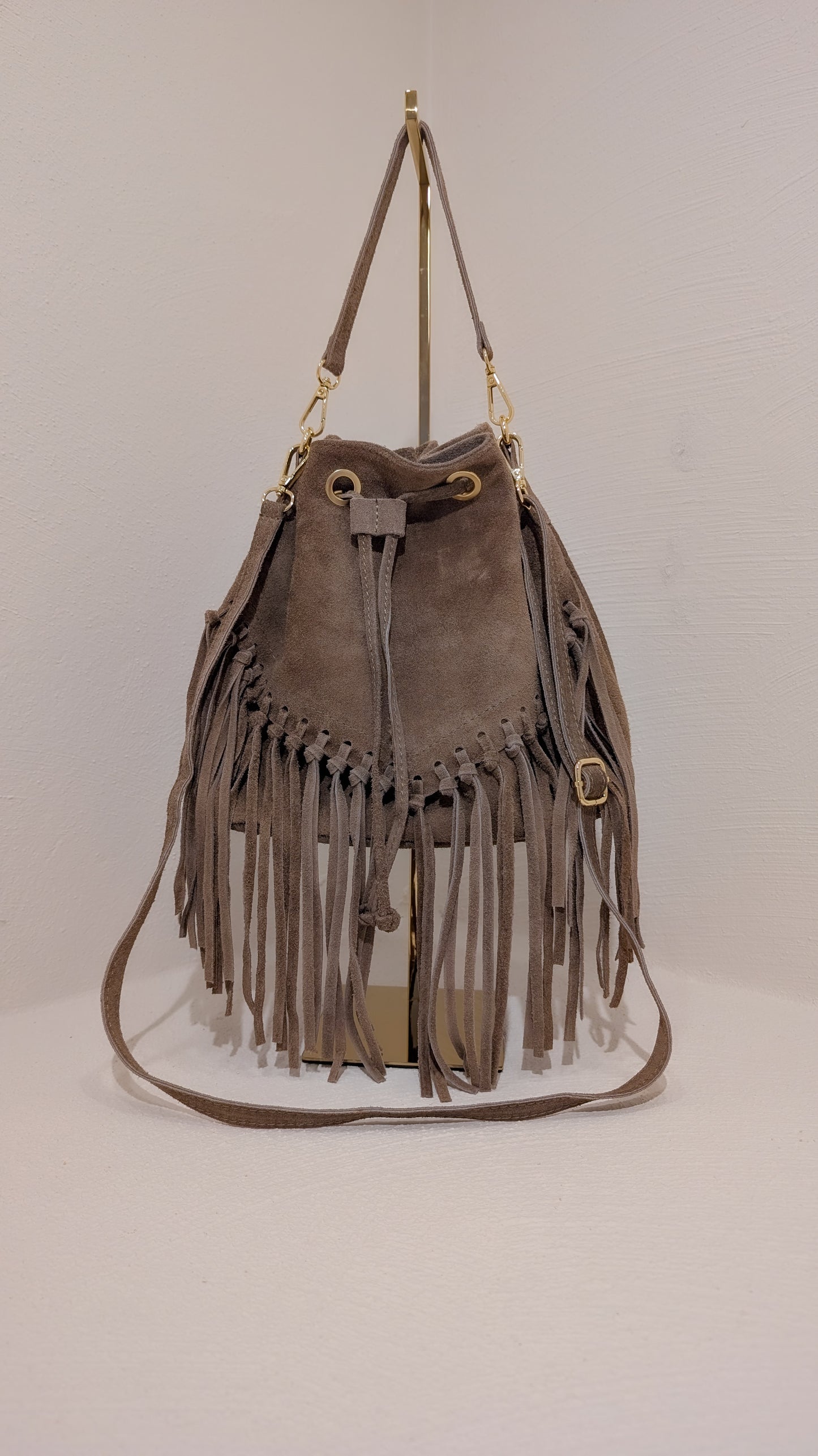 Italienische Wildleder Fransen Tasche
