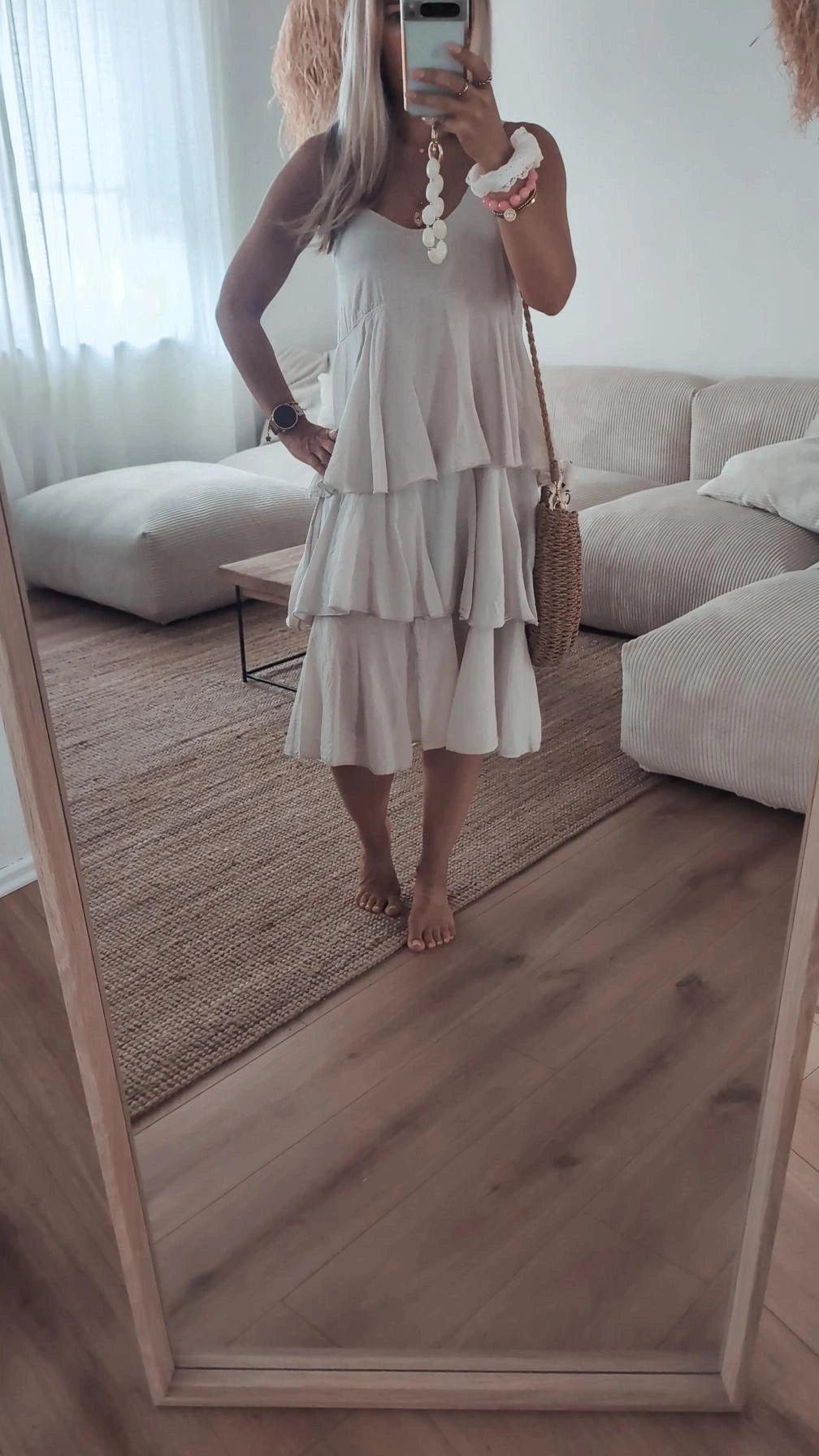 Kleid hellbeige