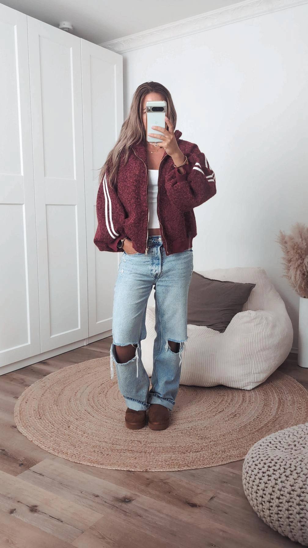 Jacke bordeaux rot
