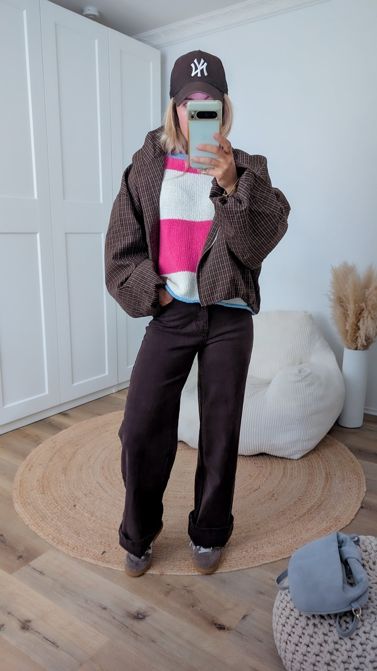 Pullover pink gestreift