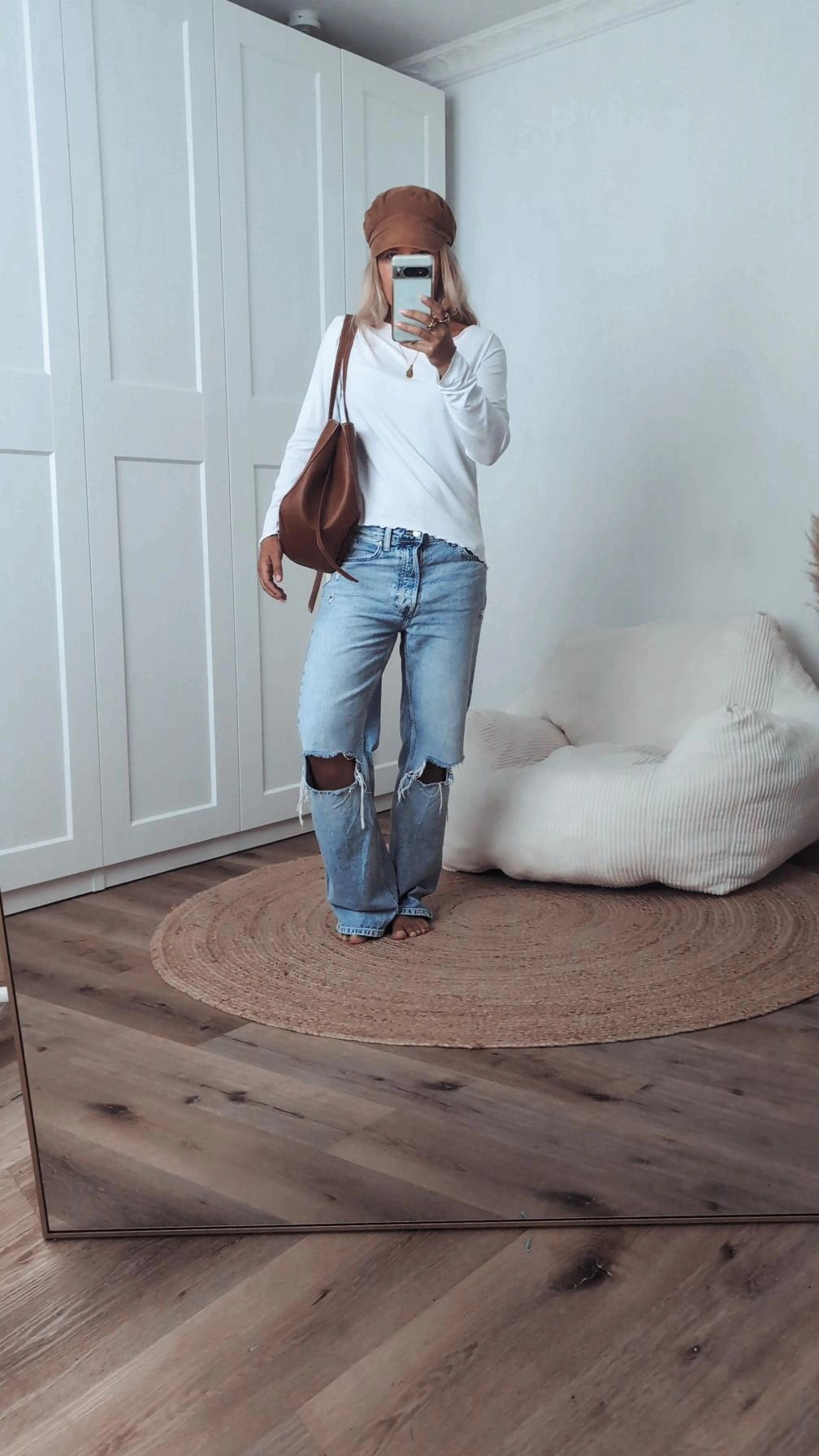 Langarmshirt mit Wellenrand