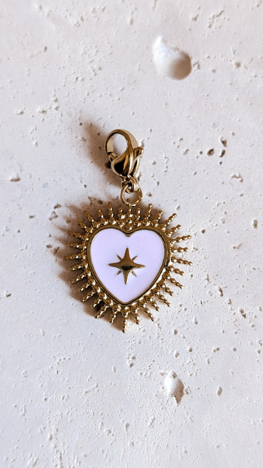 Charm Anhänger Herz rosa