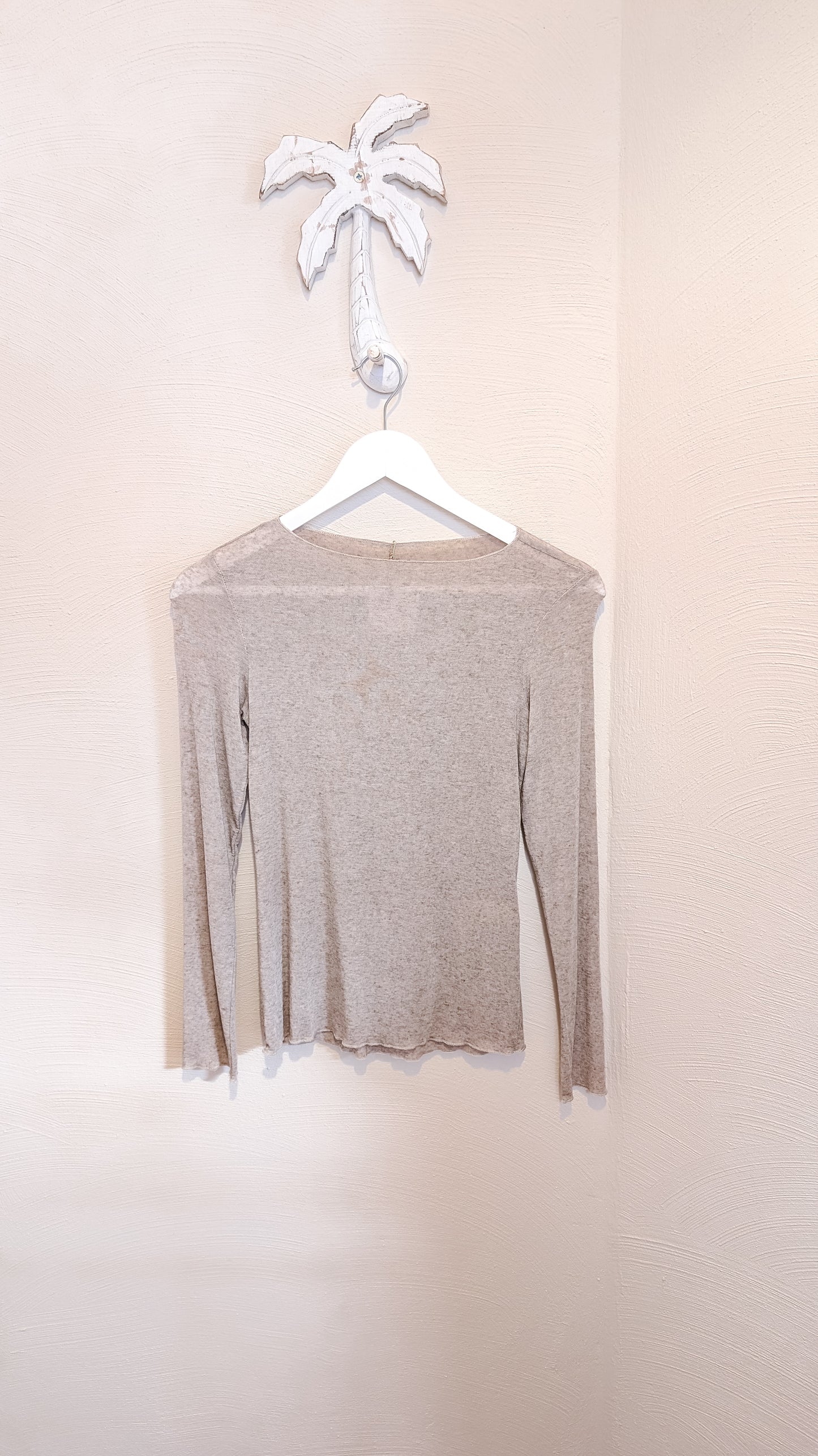 Langarmshirt beige