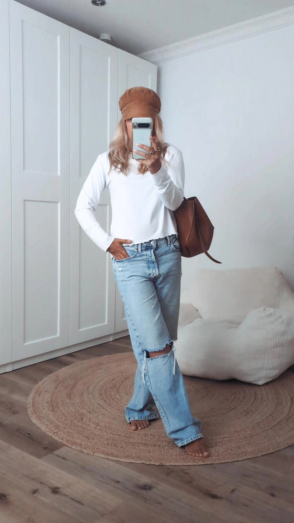 Langarmshirt mit Wellenrand