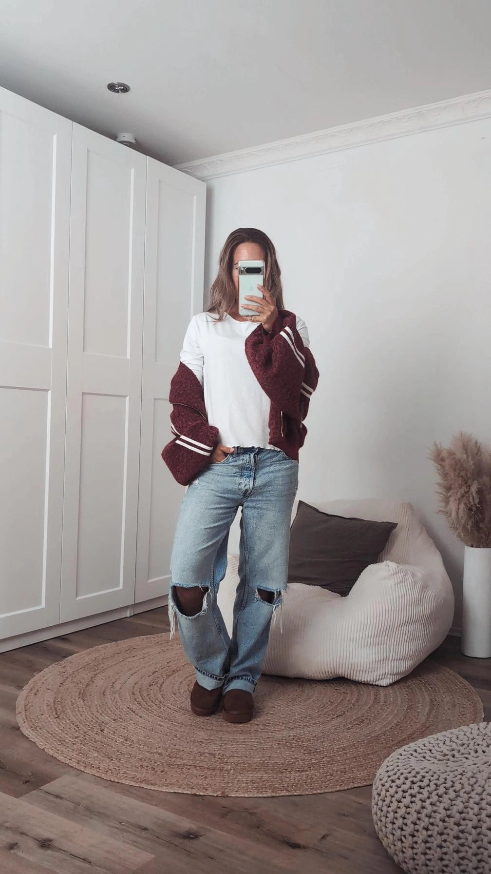 Jacke bordeaux rot