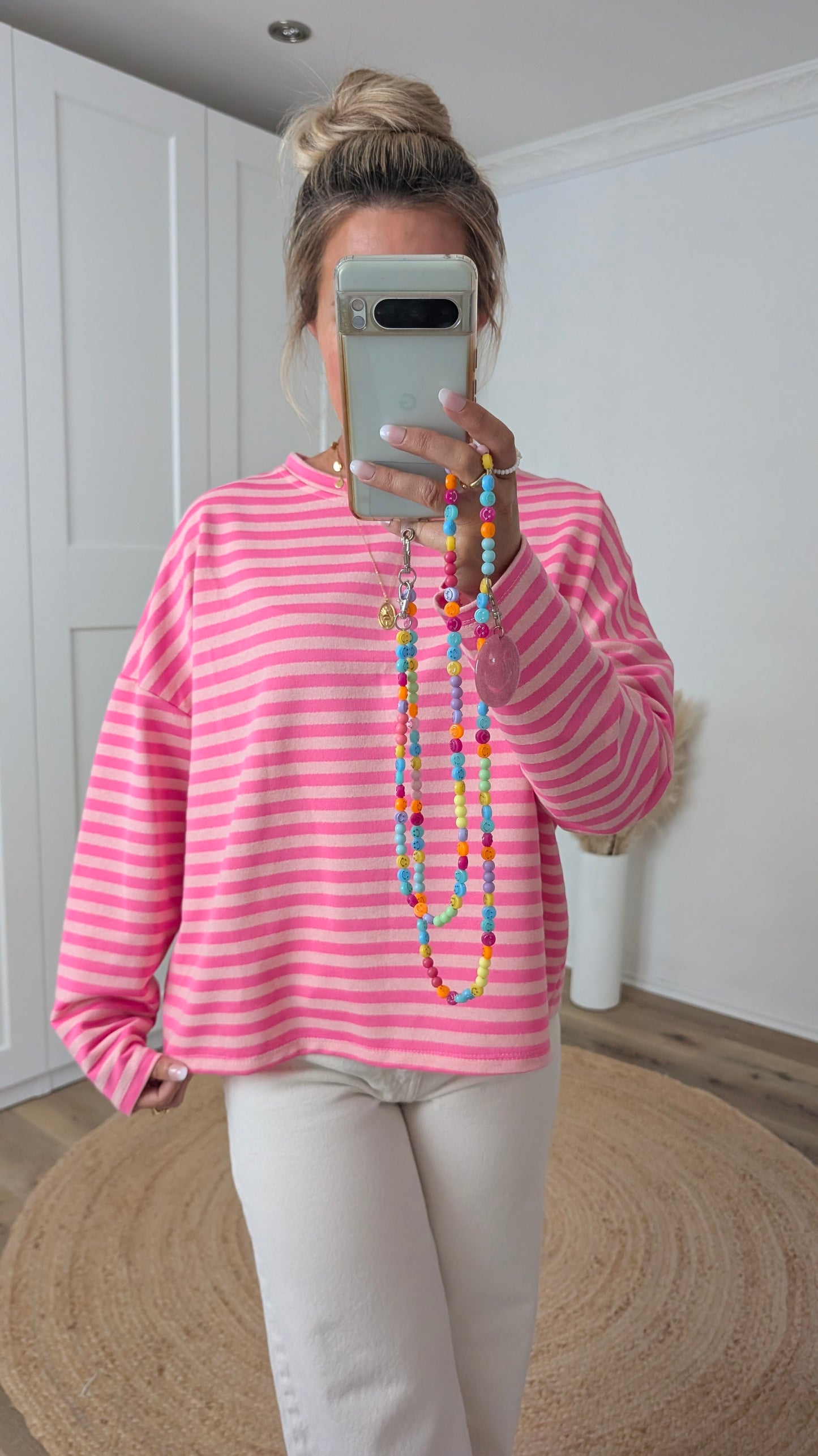 Pullover pink rosa gestreift