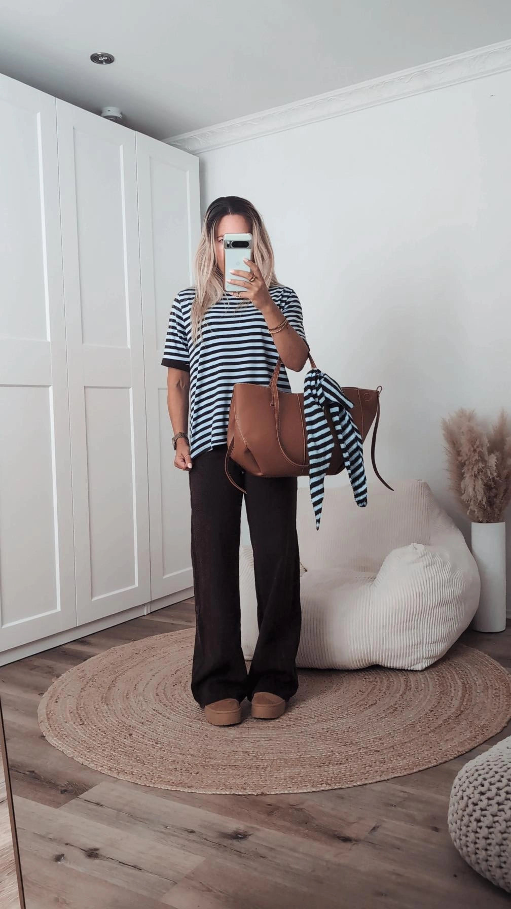 Wilde Leg Jeans braun